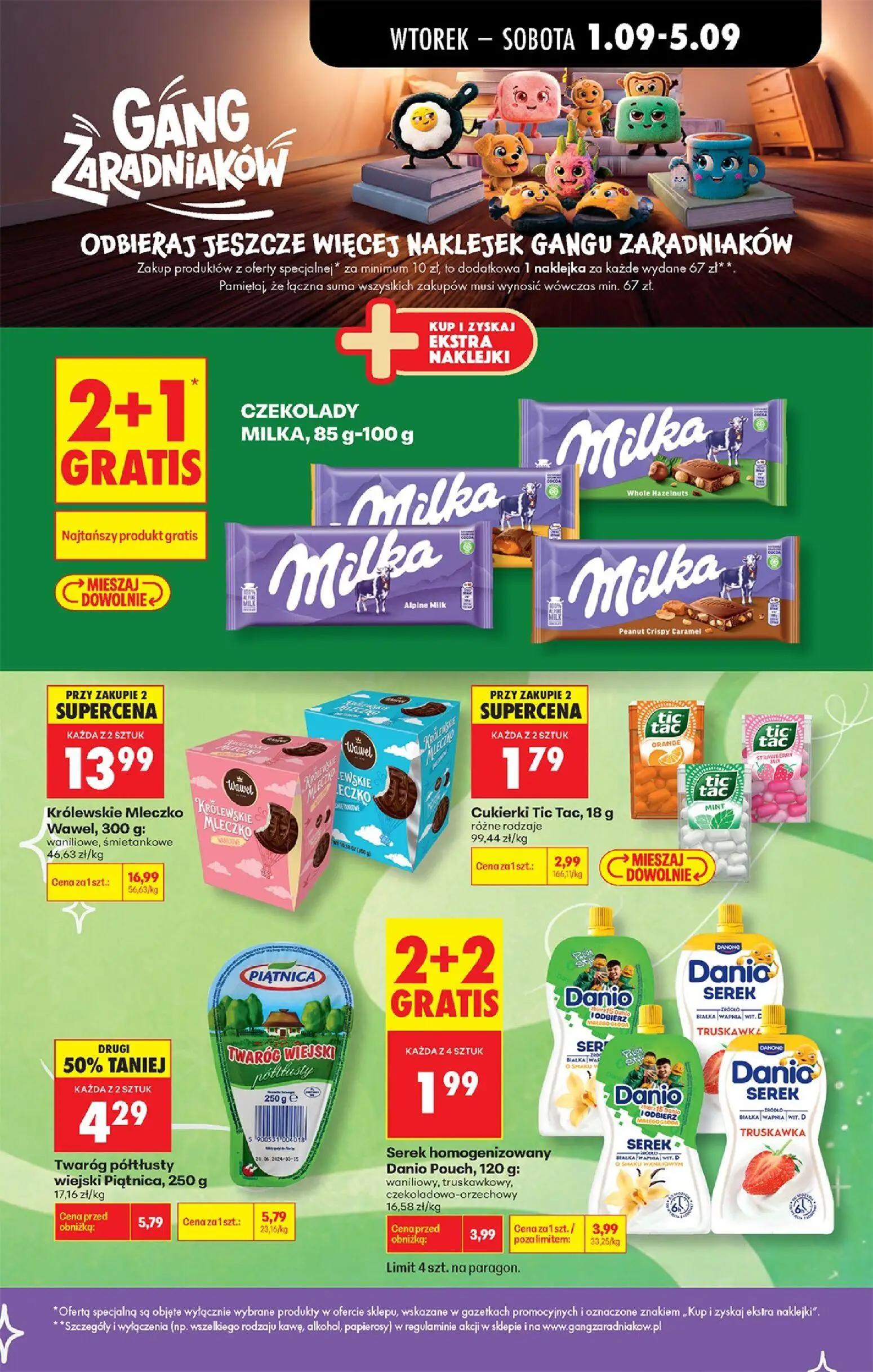 Biedronka gazetka, strona 27 z 89 — Królewskie Mleczko Wawel, waniliowe, śmietankowe, Serek homogenizowany Danio Pouch, wani…