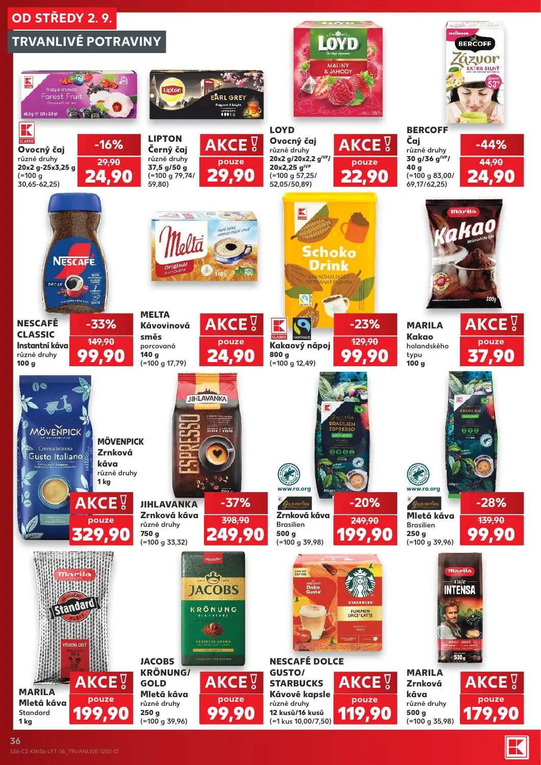 Kaufland leták, strana 36 z 54 — JIHLAVANKA Zrnková káva