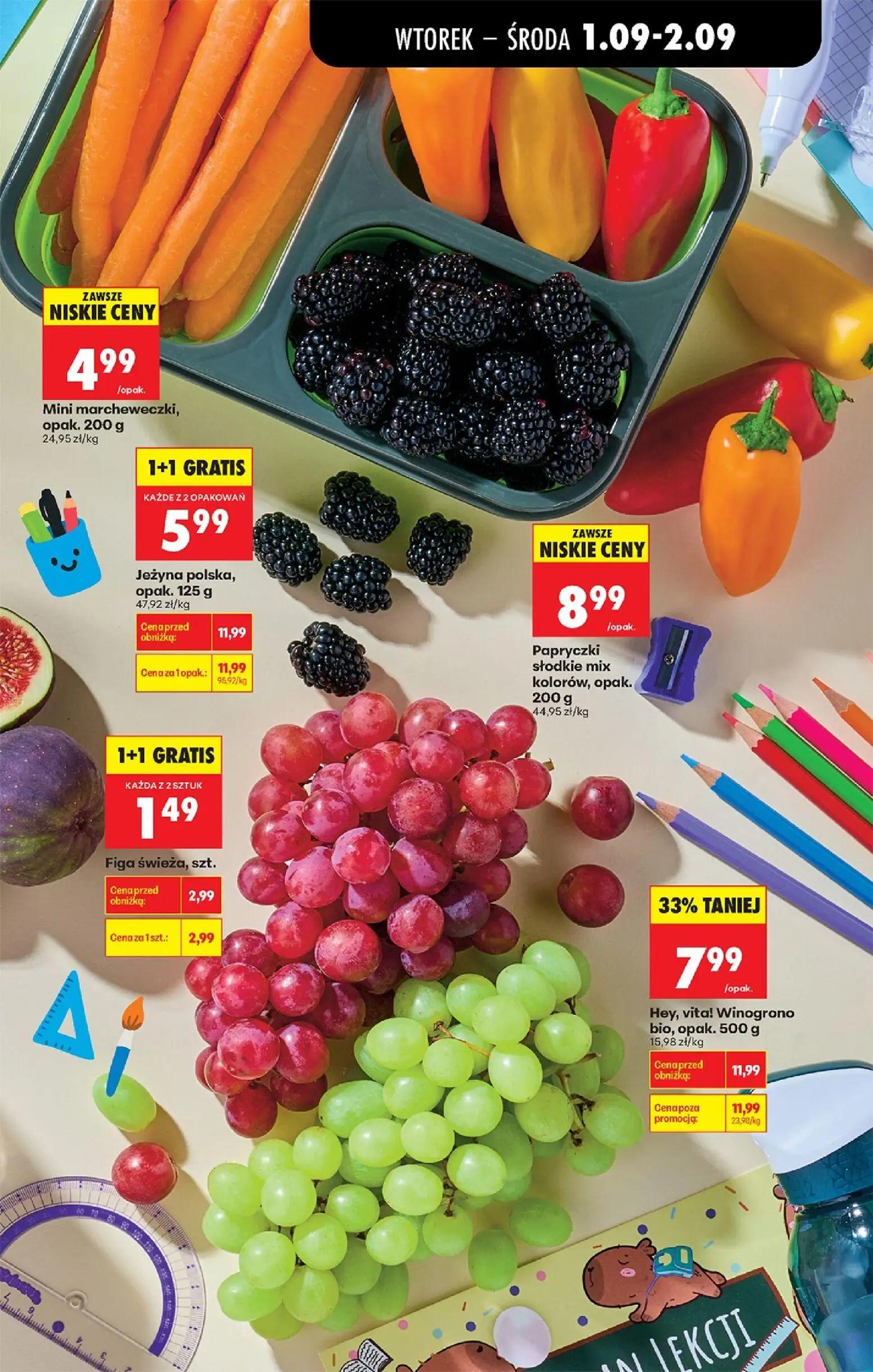 Biedronka gazetka, strona 33 z 89 — Jeżyna polska, Hey, vita! Winogrono bio, Figa świeża