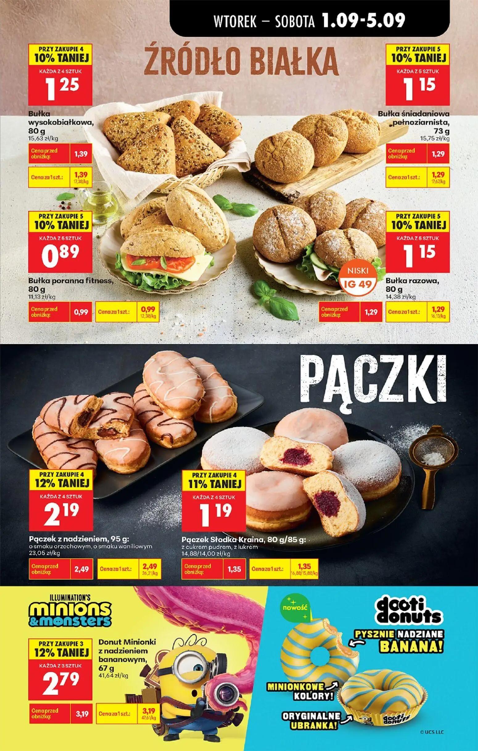 Biedronka gazetka, strona 41 z 89 — Donut Minionki z nadzieniem bananowym, Pączek z nadzieniem: o smaku orzechowym, o smaku …