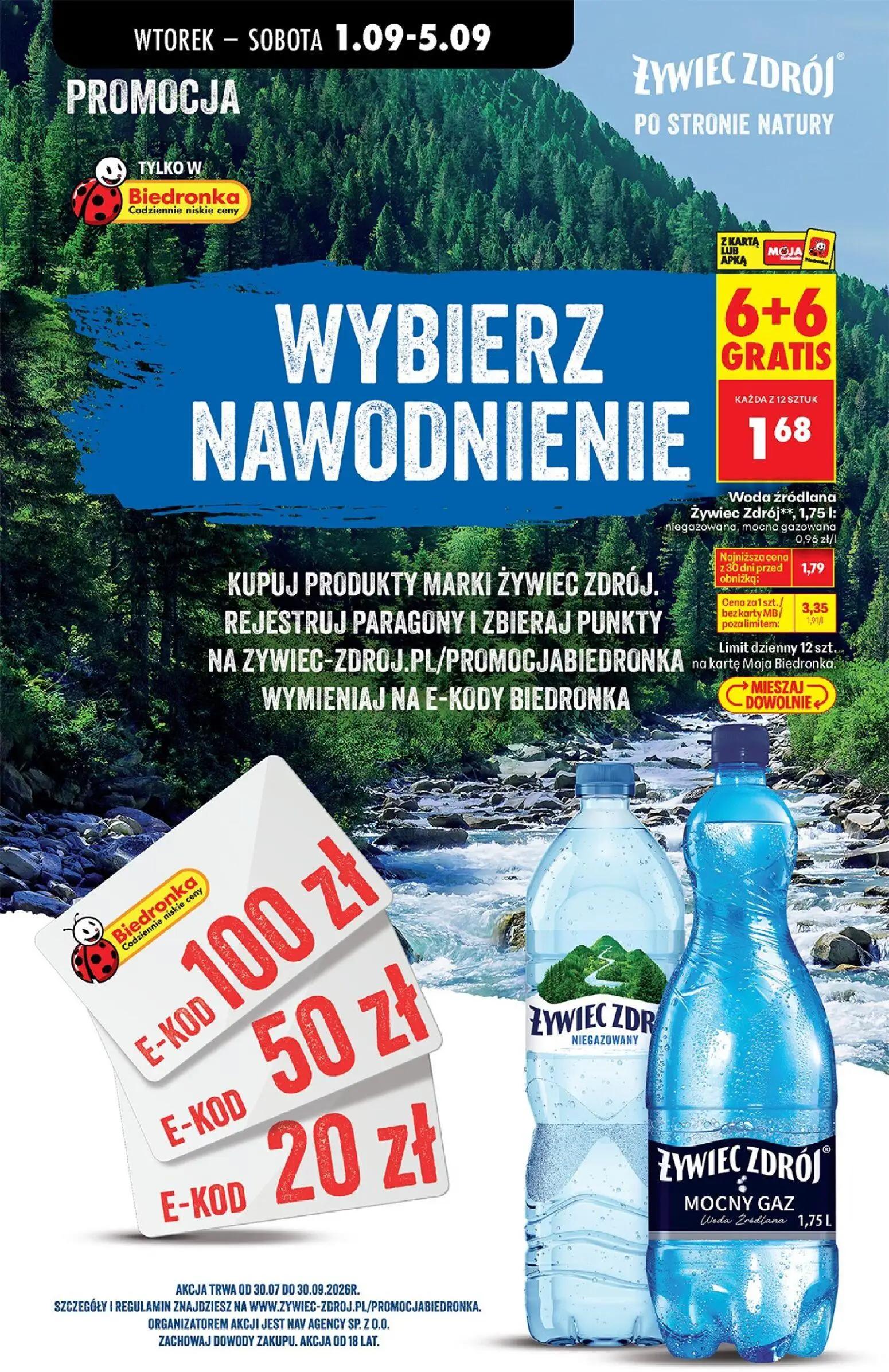 Biedronka gazetka, strona 68 z 89 — Woda źródlana Żywiec Zdrój niegazowana, Woda źródlana Żywiec Zdrój