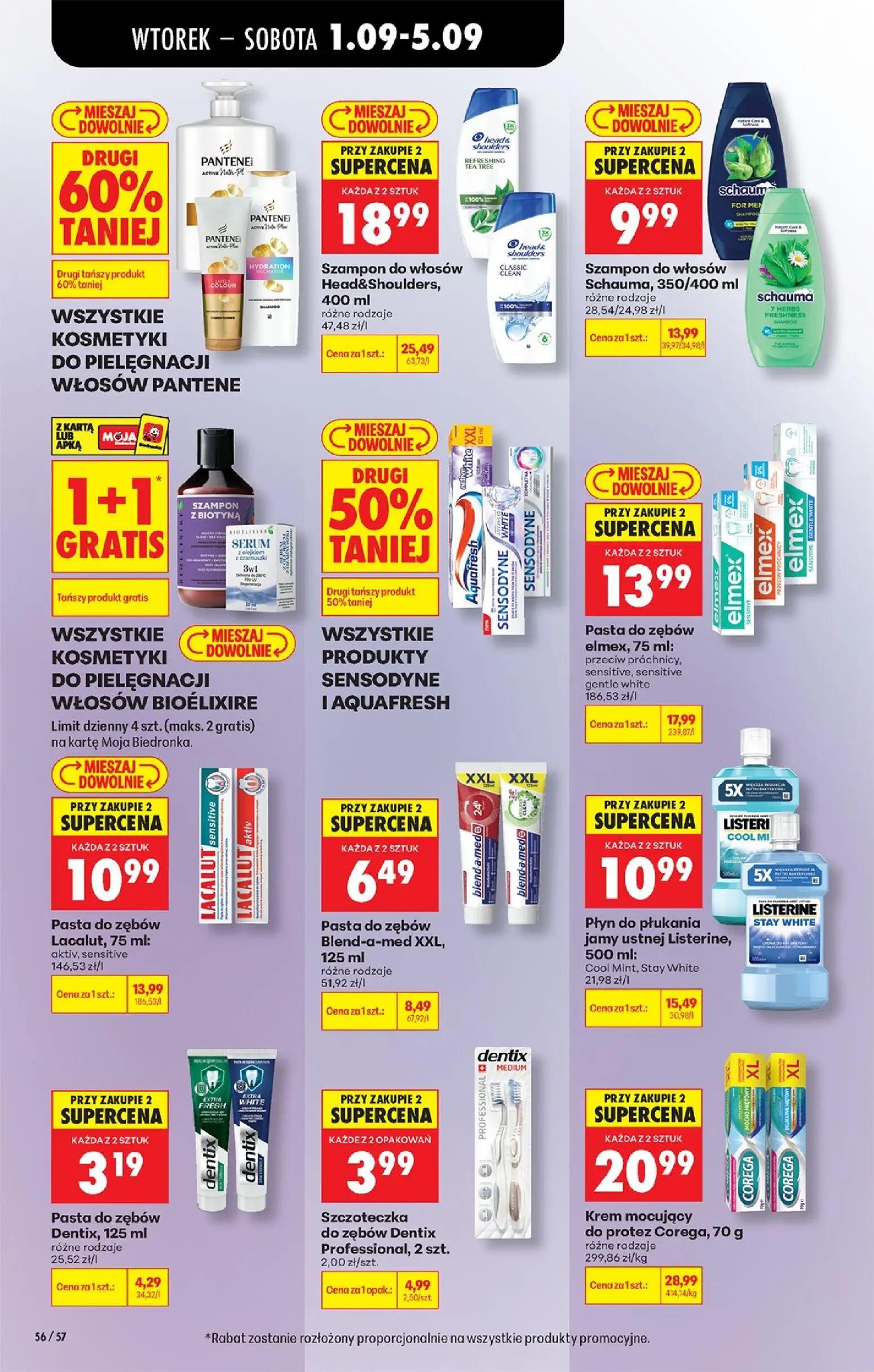 Biedronka gazetka, strona 74 z 89 — Szampon do włosów Head&Shoulders, Szampon do włosów Schauma, Pasta do zębów elmex