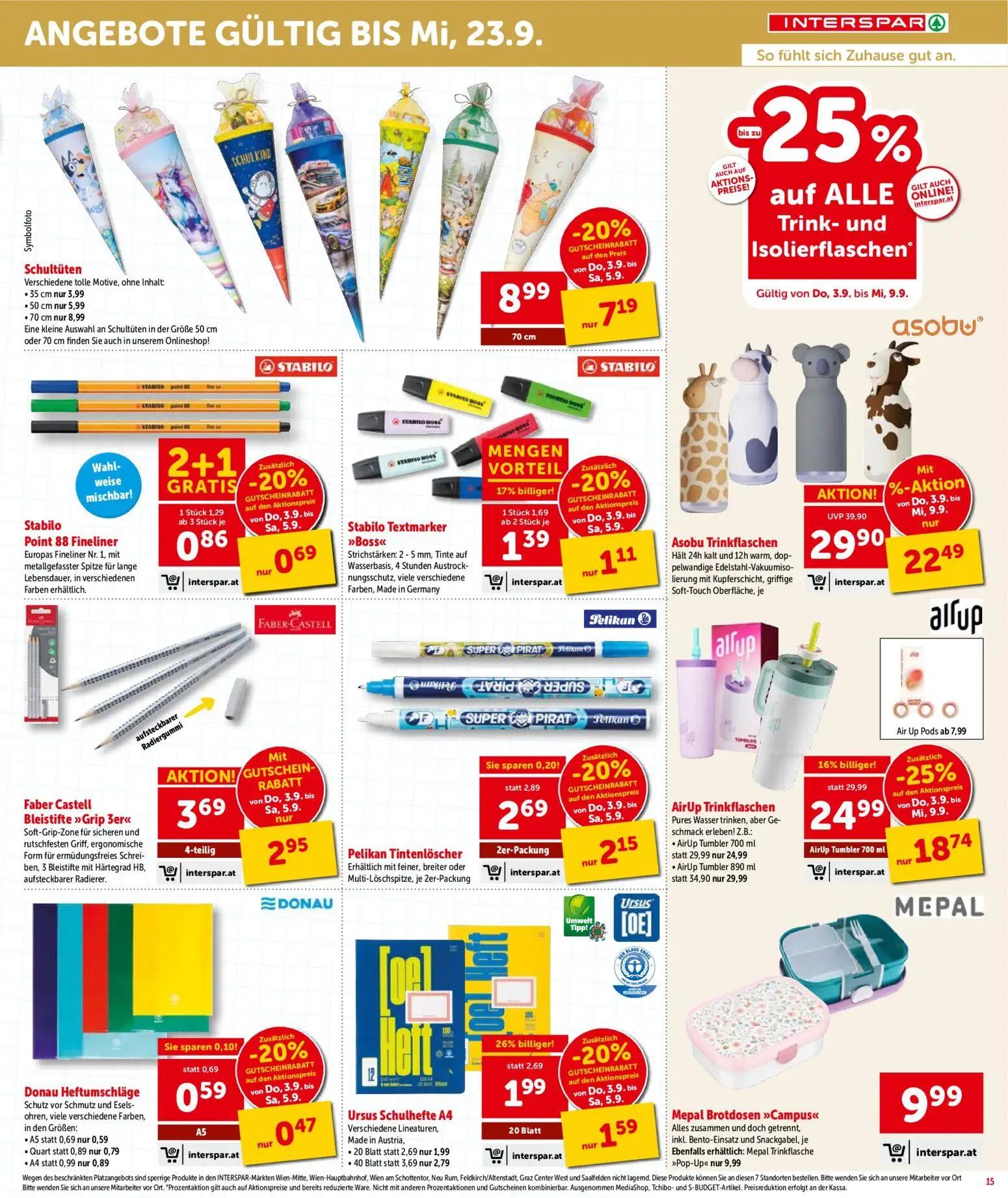 Interspar Prospekt, Seite 16 von 17 — Asobu Trinkflaschen, AirUp Trinkflaschen Pures Wasser trinken, aber Geschmack erleben!…
