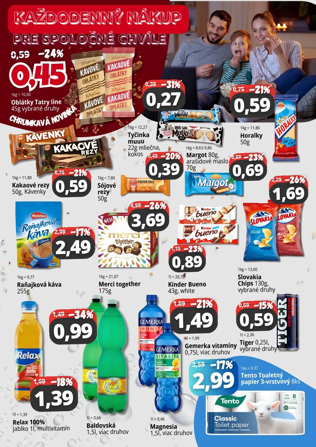 Cba Komfos leták, strana 3 z 4 — Merci together, Slovakia Chips, Magnesia