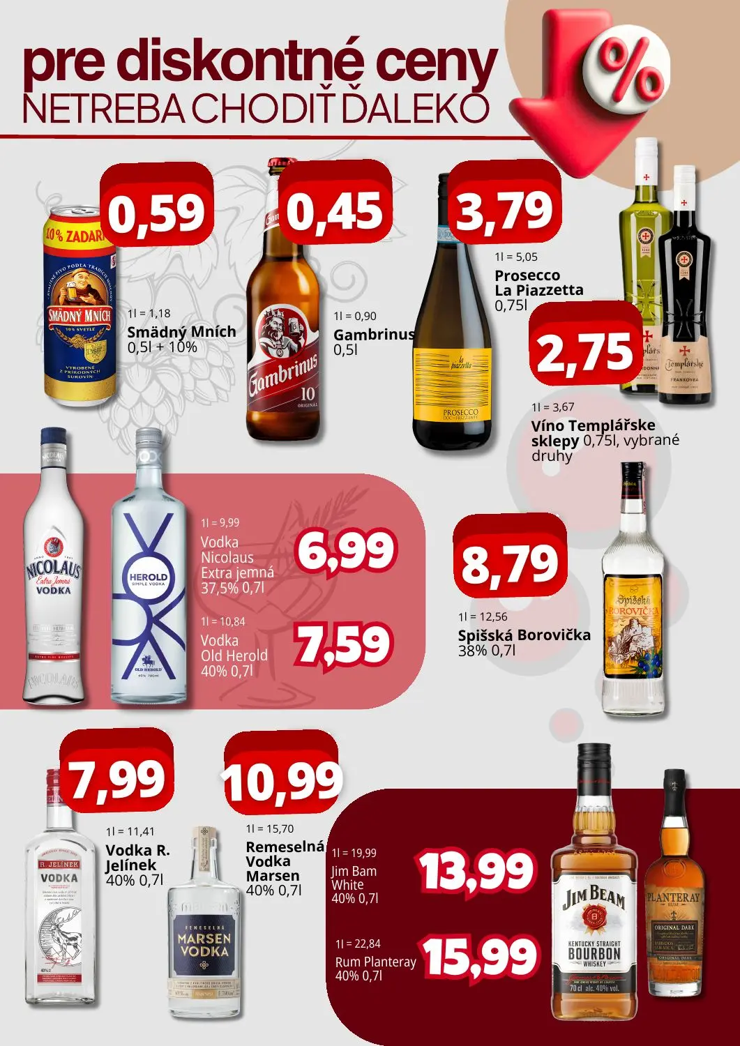 Cba Komfos OC Madaras leták, strana 4 z 4 — Smädný Mních, Gambrinus, Prosecco La Piazzetta