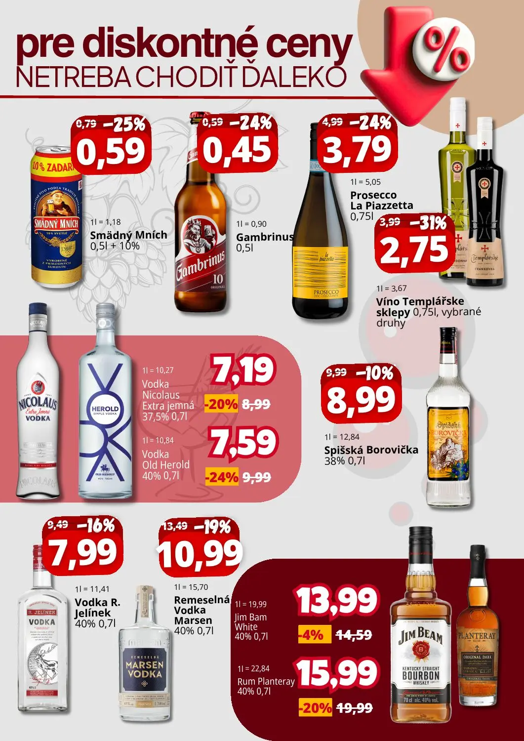 Cba Komfos leták, strana 4 z 4 — Rum Planteray, Remeselná Vodka Marsen, Vodka Old Herold