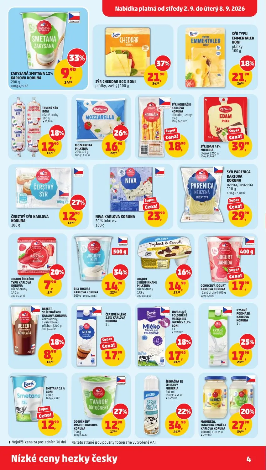 PENNY leták, strana 4 z 33 — JOGURT ŘECKÉHO TYPU KARLOVA KORUNA různé druhy