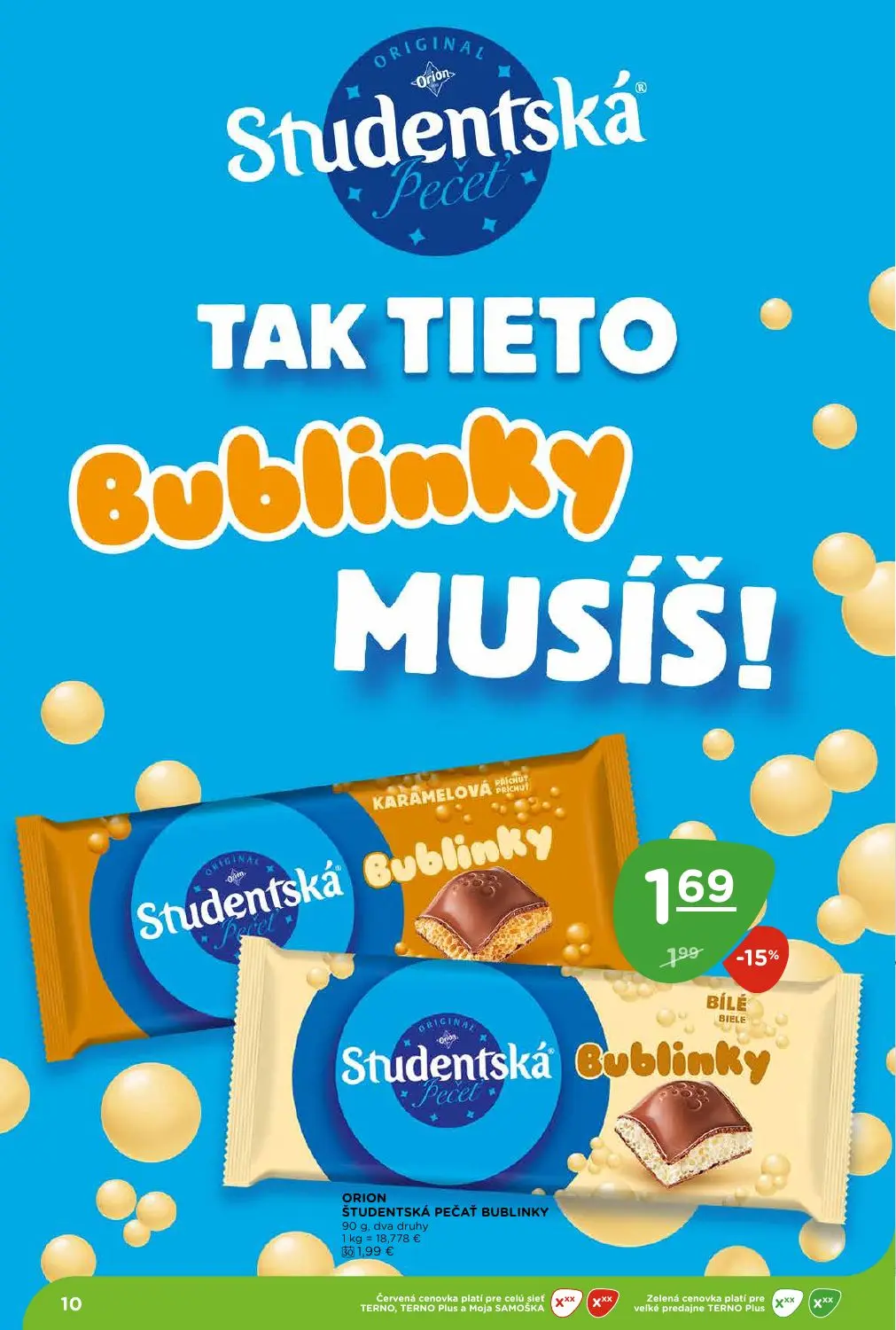 Terno leták, strana 10 z 28 — ŠTUDENTSKÁ PEČAŤ BUBLINKY