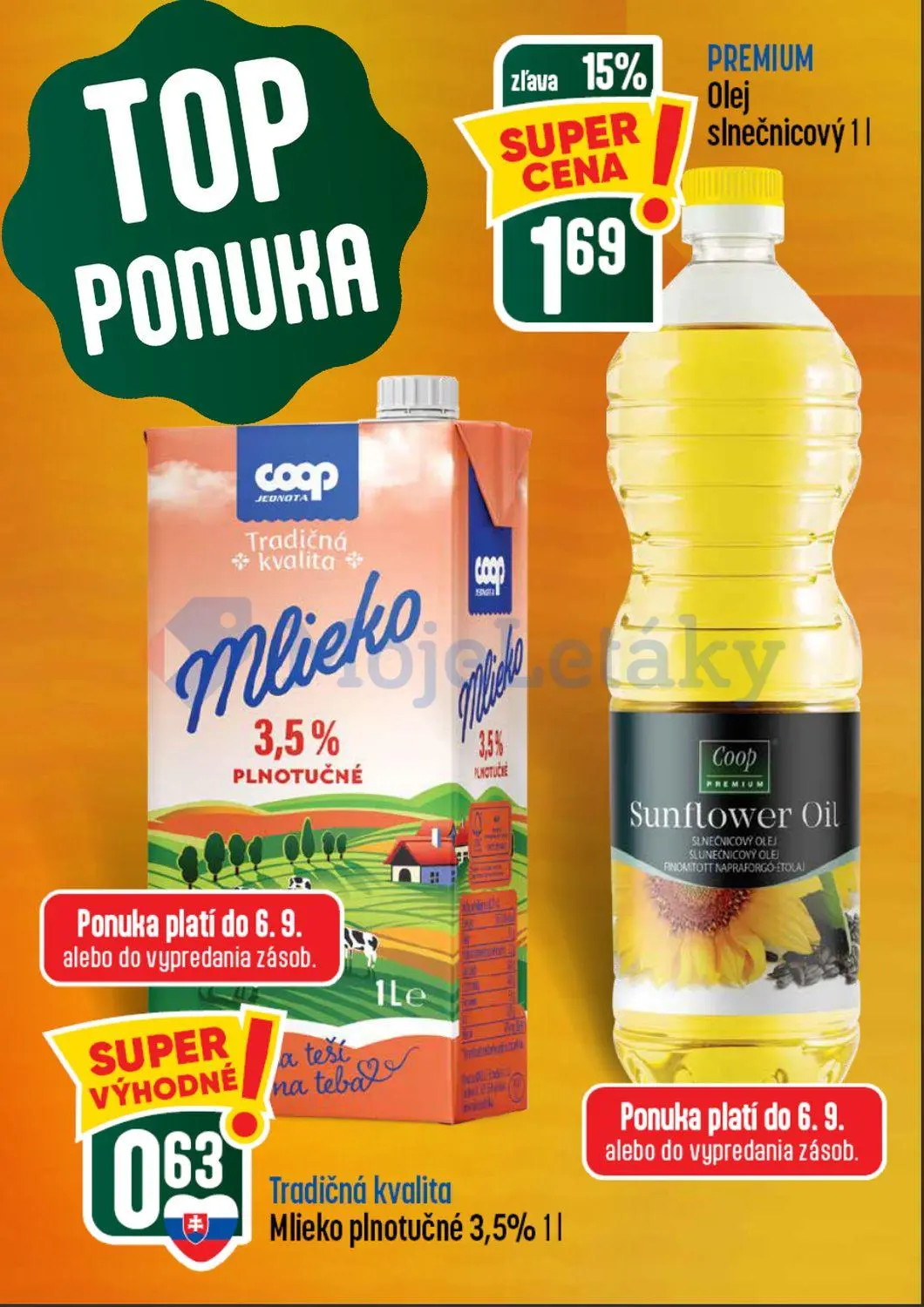 Coop Tempo leták, strana 2 z 60 — Olej slnečnicový, Mlieko plnotučné