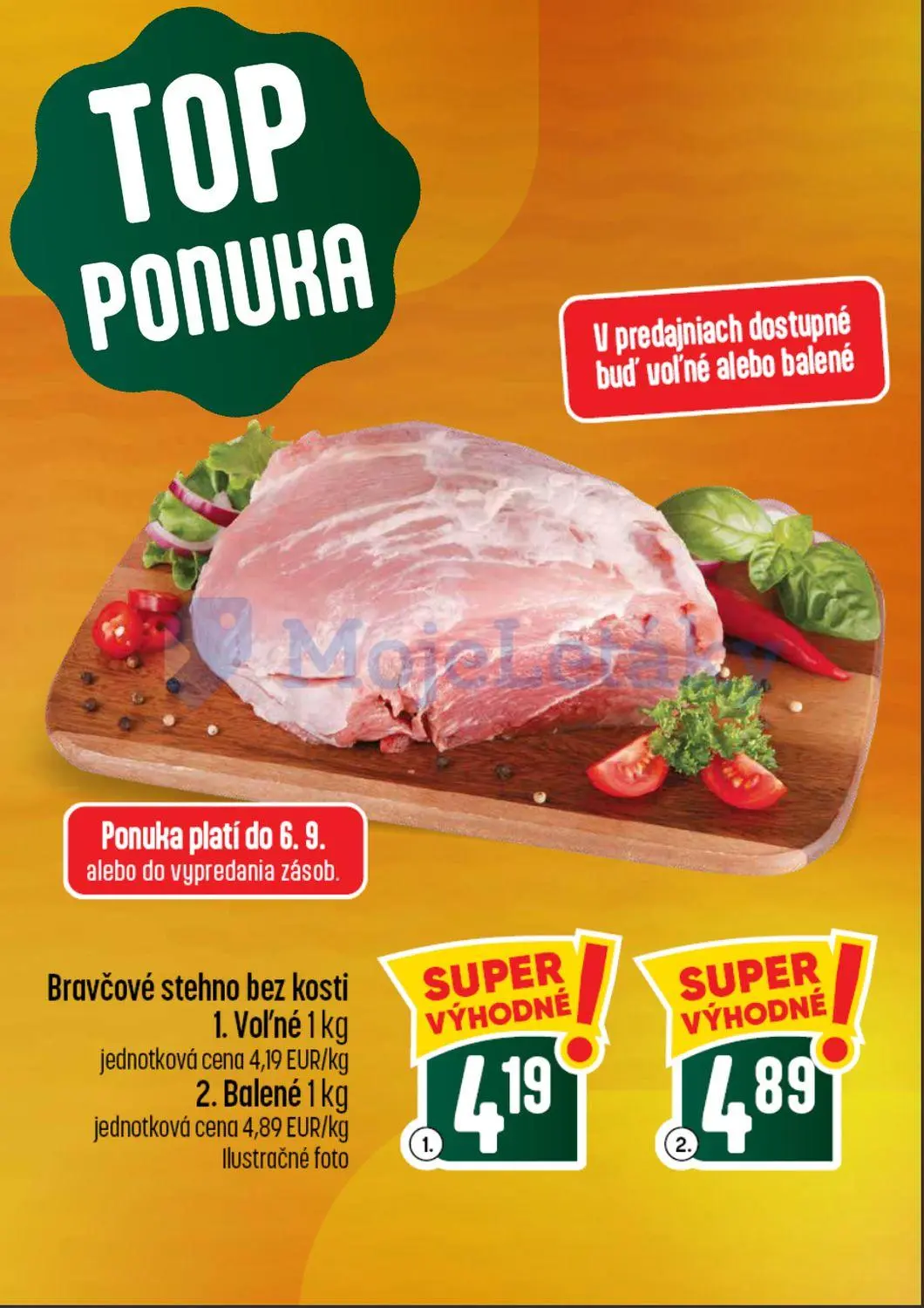 Coop Tempo leták, strana 3 z 60 — Bravčové stehno bez kosti 1. Voľné 1kg, Bravčové stehno bez kosti 2. Balené 1kg