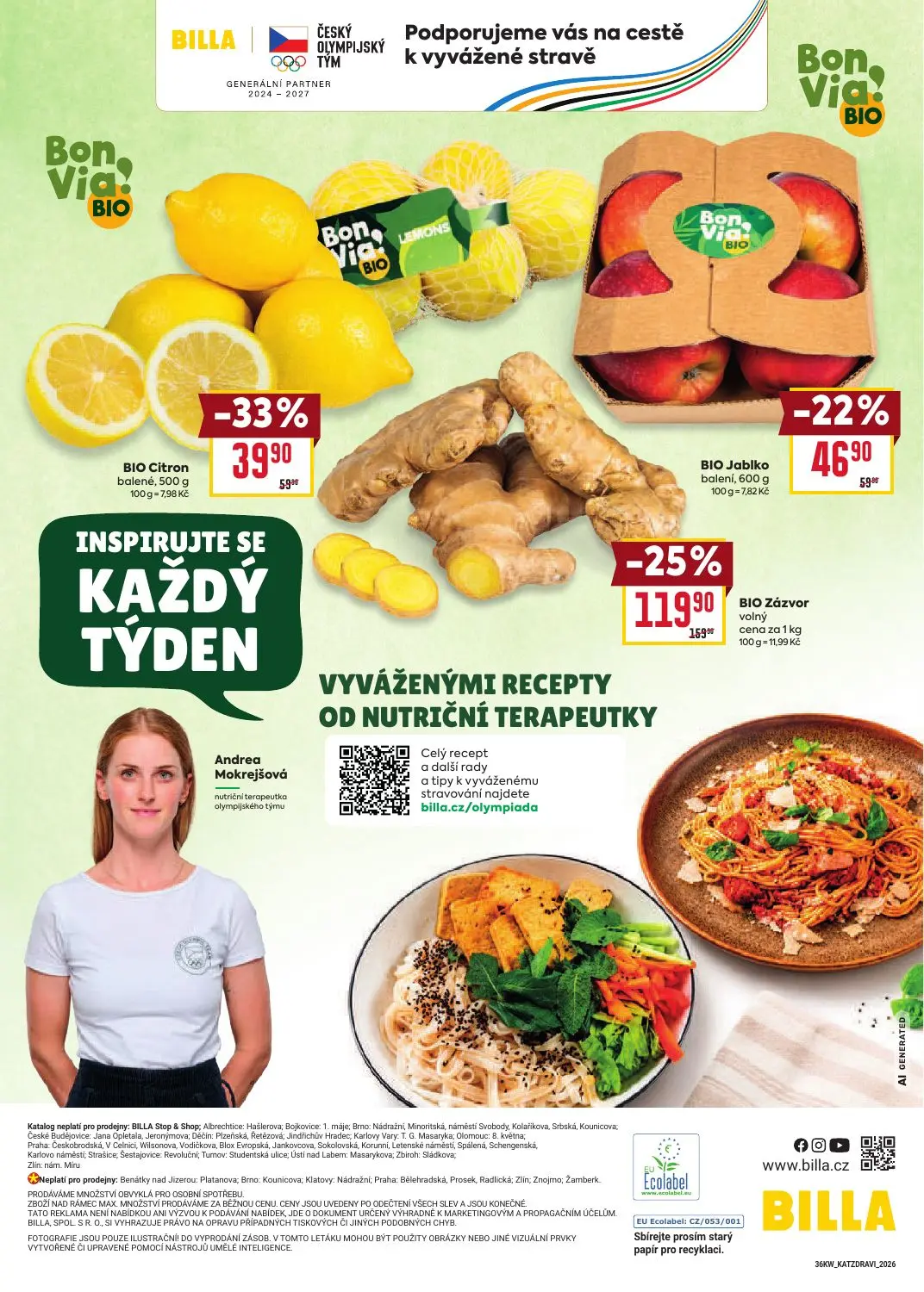 Billa leták, strana 13 z 13 — BIO Zázvor, BIO Citron, BIO Jablko
