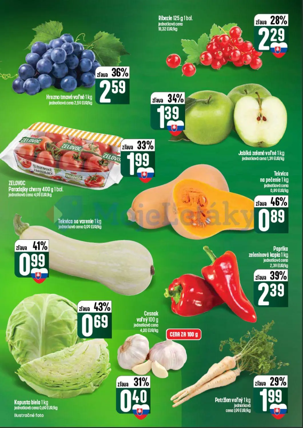Coop Tempo leták, strana 7 z 60 — Paprika zeleninová kapia, Hrozno tmavé voľné, ZELOVOC Paradajky cherry