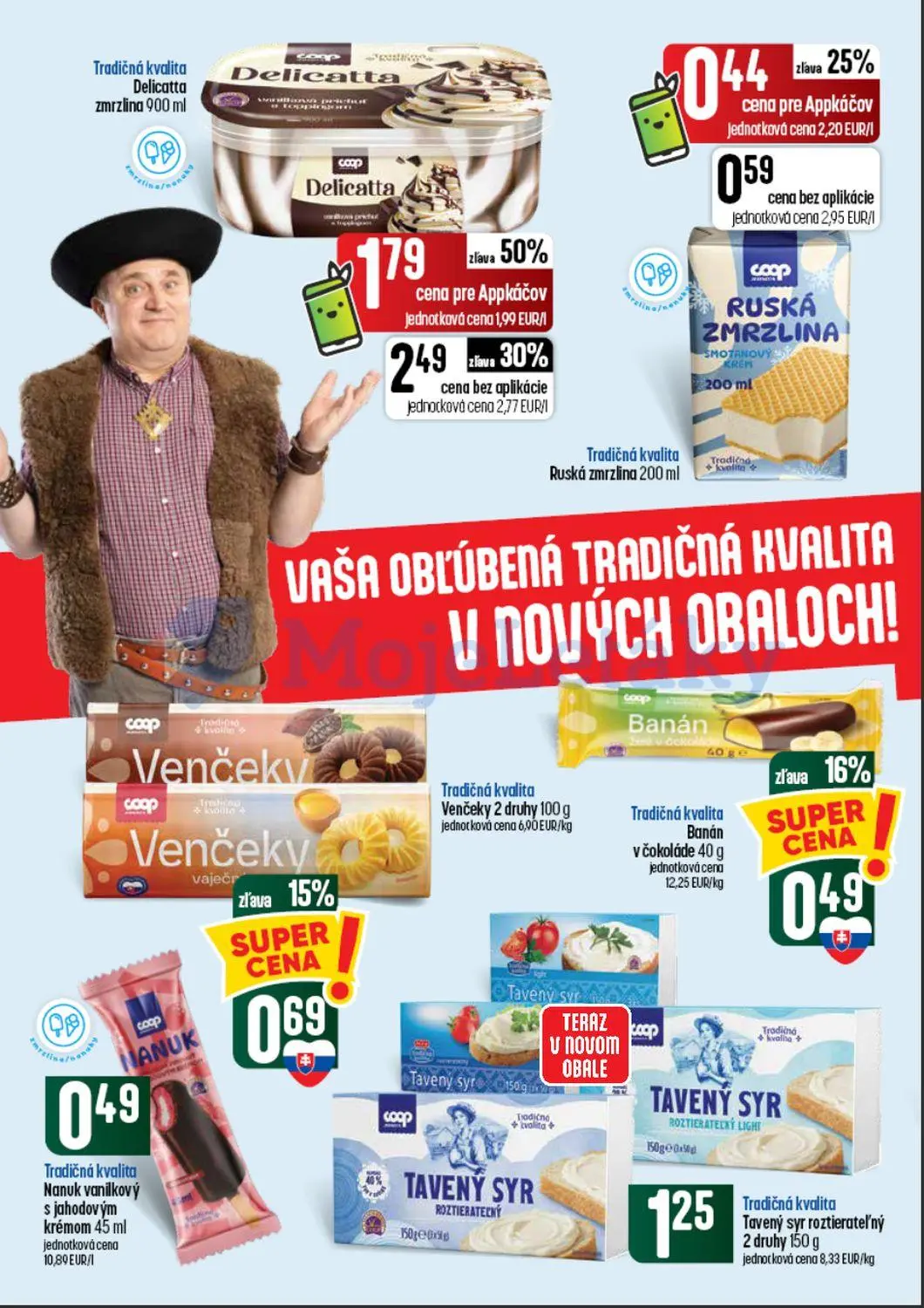 Coop Tempo leták, strana 10 z 60 — Delicatta zmrzlina, Ruská zmrzlina, Venčeky