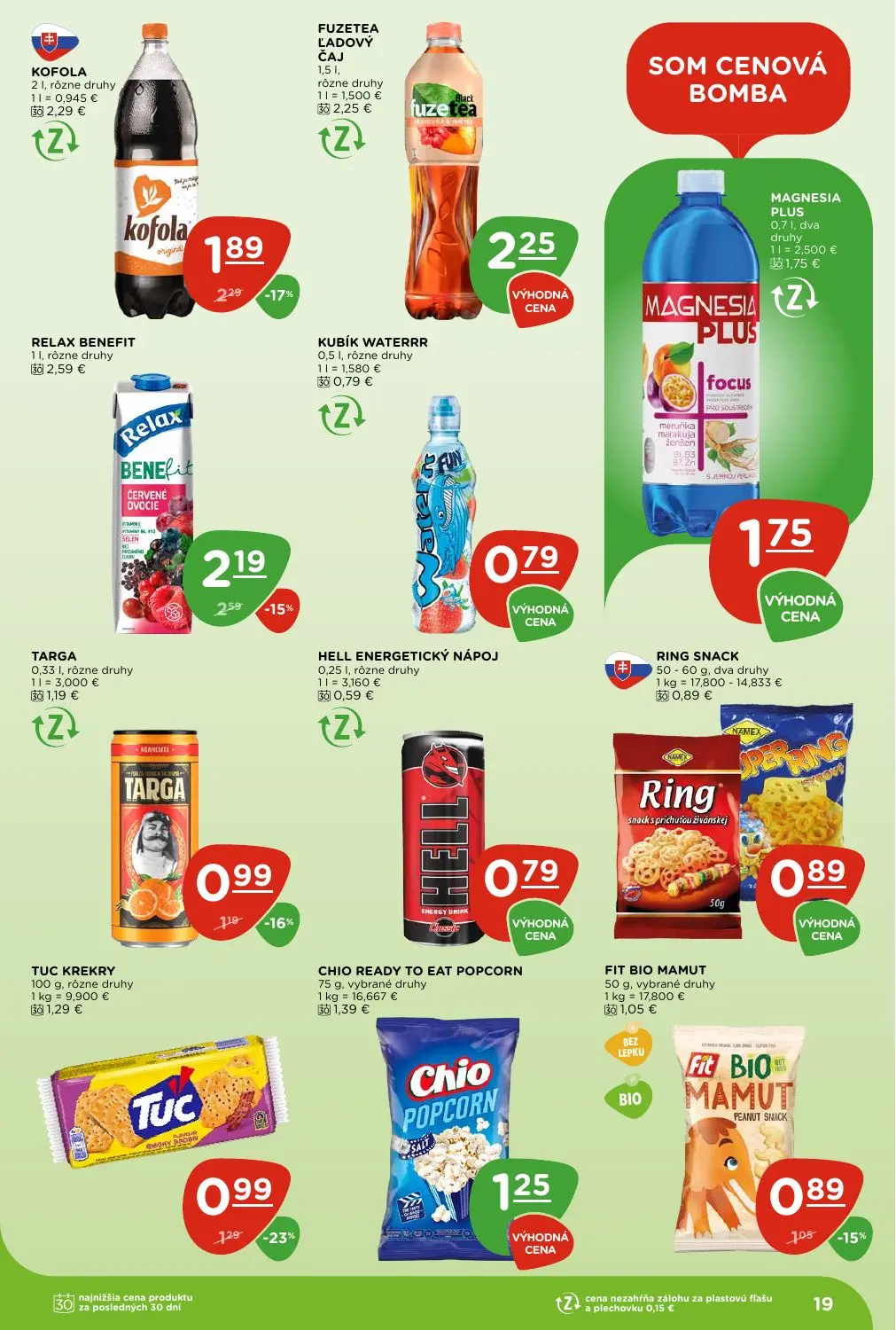 Terno leták, strana 19 z 28 — KOFOLA, RELAX BENEFIT, TUC KREKRY