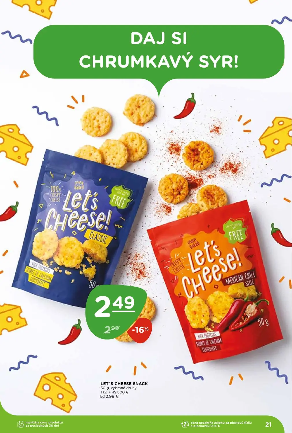 Terno leták, strana 21 z 28 — LET'S CHEESE SNACK