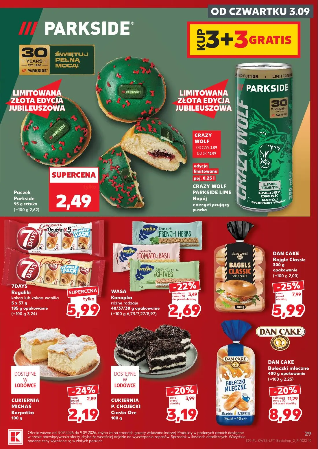 Kaufland gazetka, strona 29 z 61 — CUKIERNIA P. CHOJECKI Ciasto Ore, CUKIERNIA MICHAŚ Karpatka