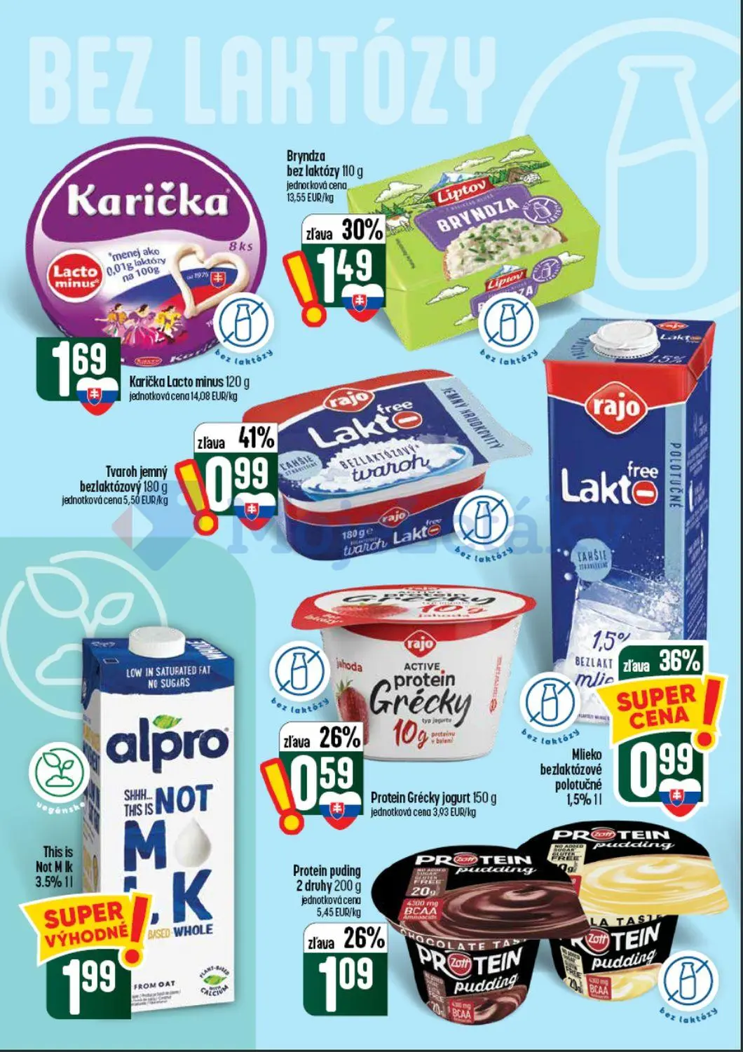Coop Tempo leták, strana 26 z 60 — Tvaroh jemný bezlaktózový, Bryndza bez laktózy, Mlieko bezlaktózové polotučné