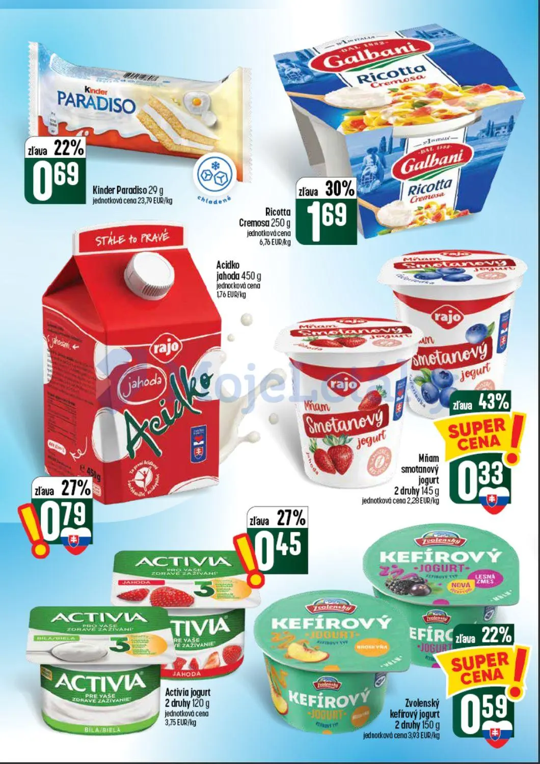 Coop Tempo leták, strana 28 z 60 — Ricotta Cremosa, Acidko jahoda, Mňam smotanový jogurt