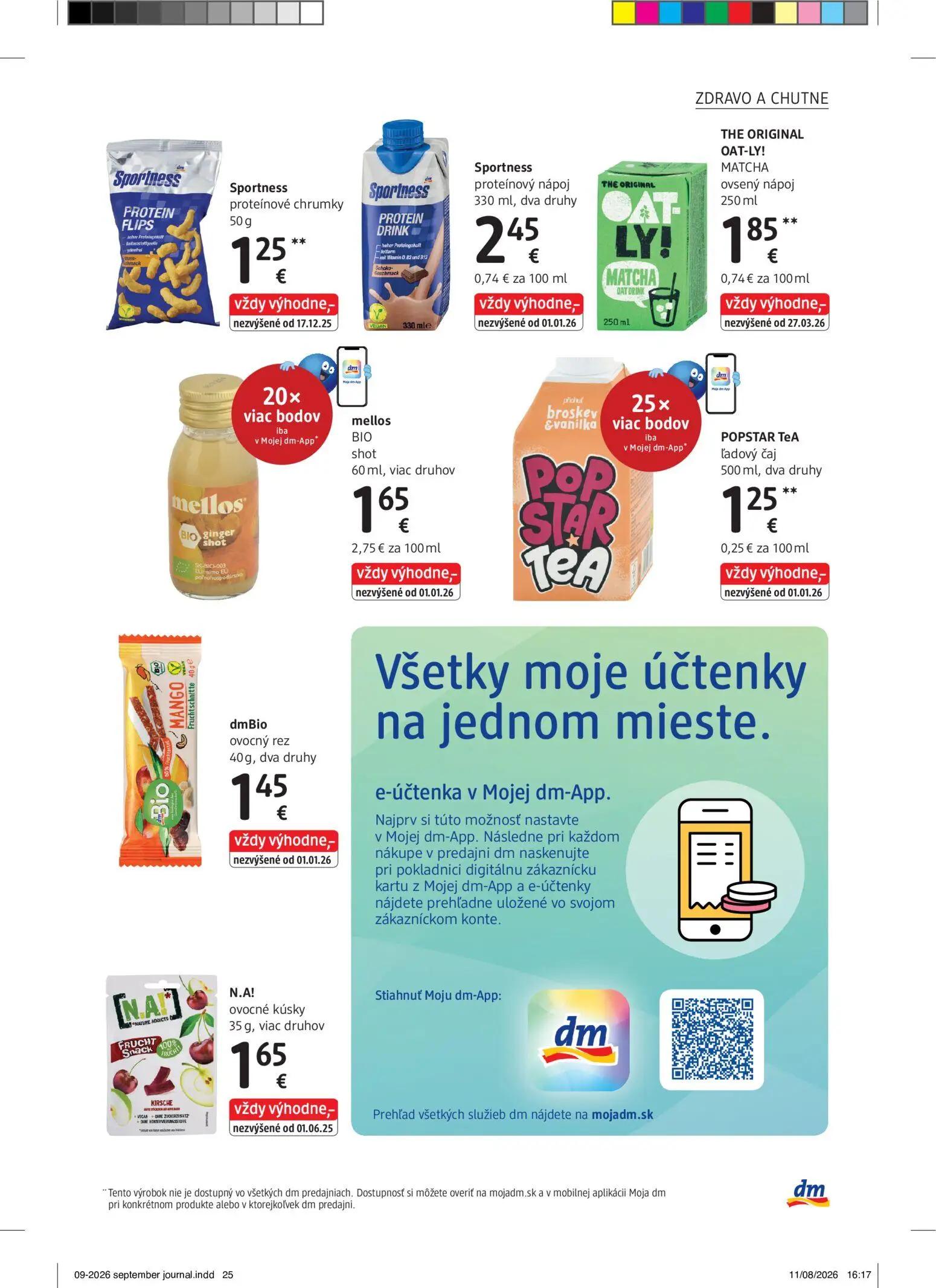 DM Drogerie leták, strana 25 z 32 — Sportness proteínové chrumky, Sportness proteínový nápoj, THE ORIGINAL OAT-LY! MATCHA ov…