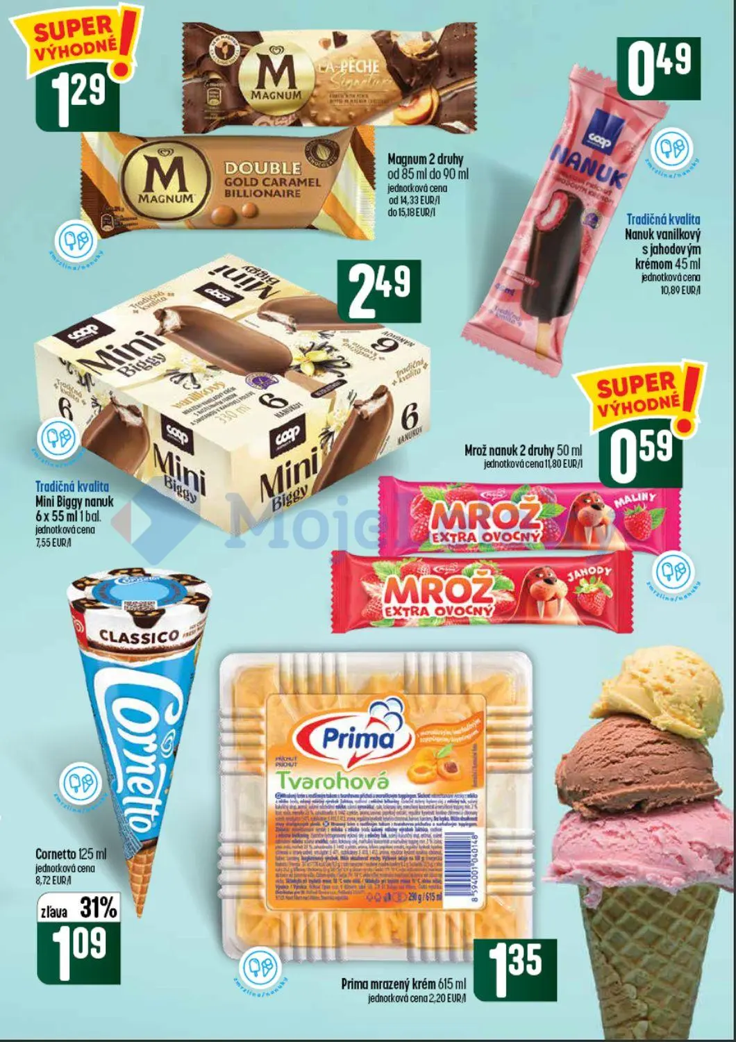 Coop Tempo leták, strana 31 z 60 — Cornetto, Magnum 2 druhy, Magnum DOUBLE GOLD CARAMEL BILLIONAIRE