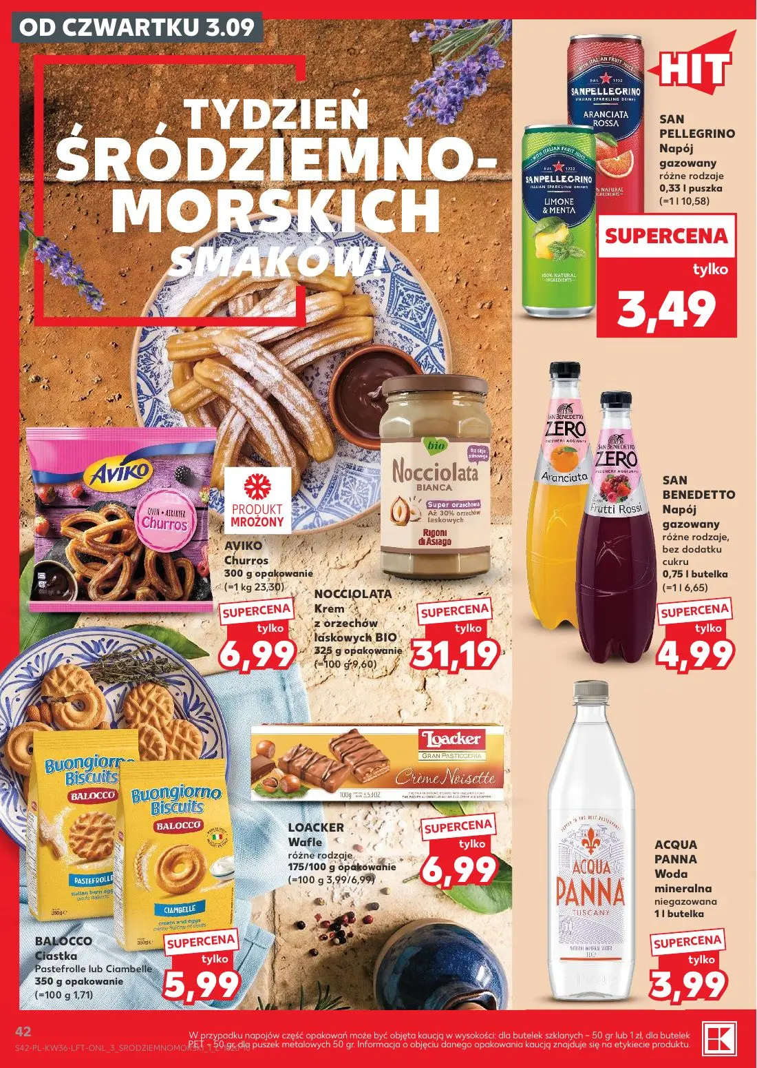 Kaufland gazetka, strona 42 z 61 — NOCCIOLATA Krem z orzechów laskowych BIO, BALOCCO Ciastka Pastefrolle lub Ciambelle, LOAC…