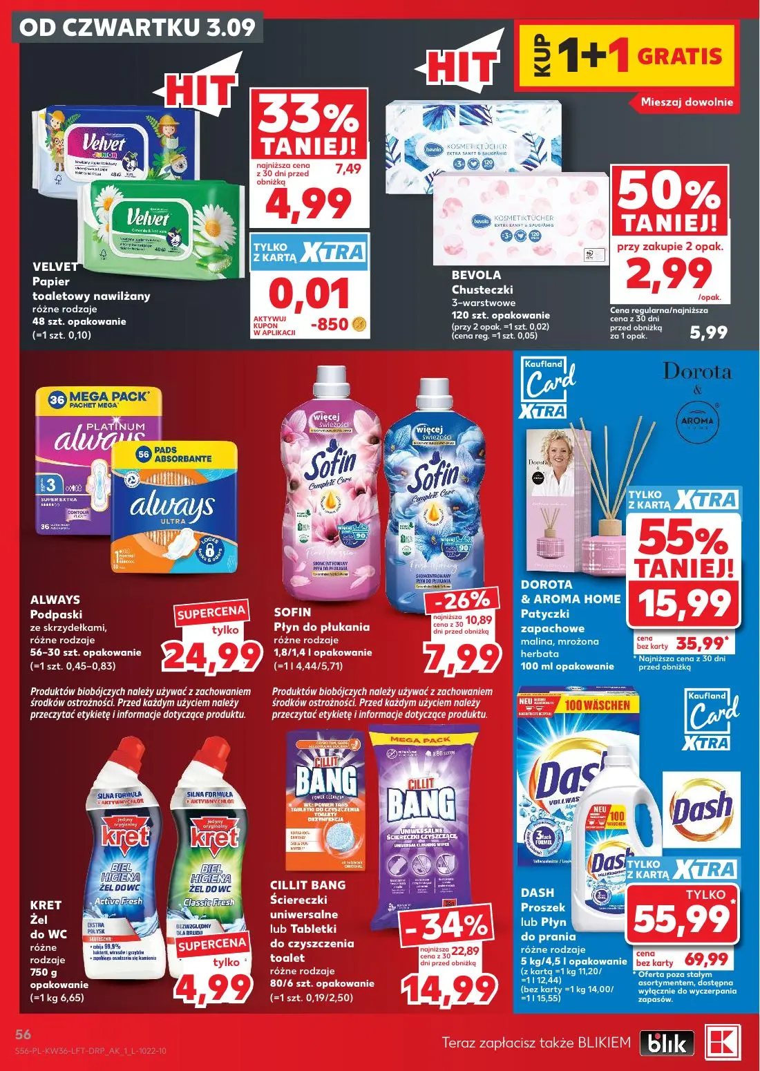 Kaufland gazetka, strona 56 z 61 — DOROTA & AROMA HOME Patyczki zapachowe, DASH Proszek lub Płyn do prania, CILLIT BANG Ście…