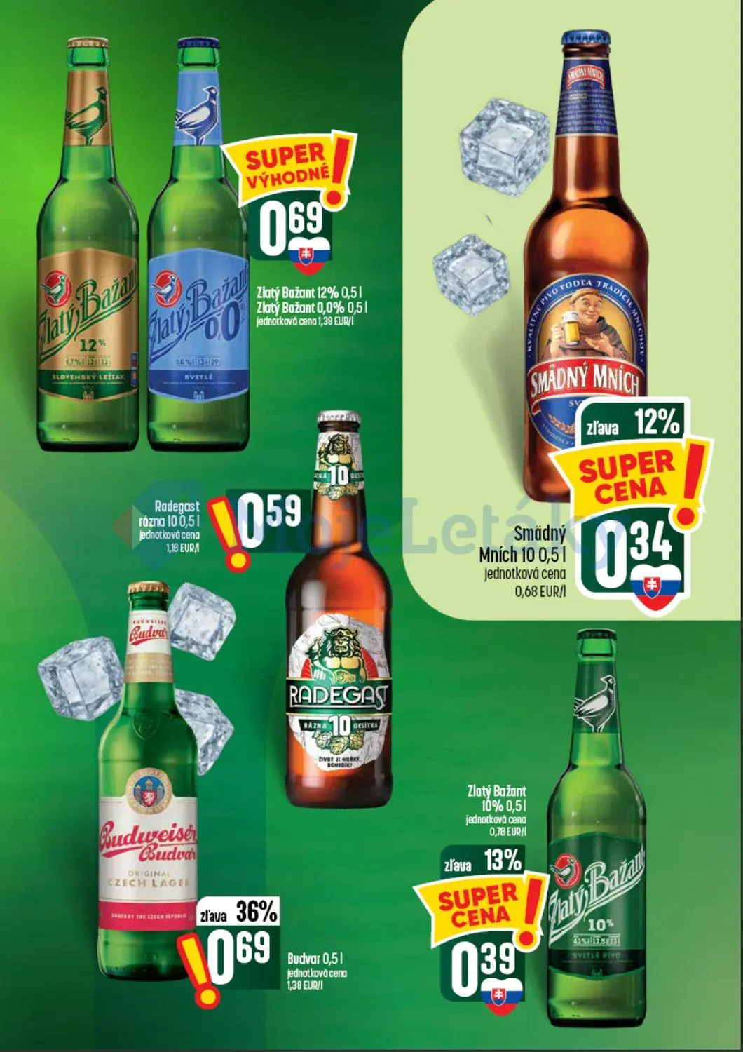 Coop Tempo leták, strana 51 z 60 — Budvar, Zlatý Bažant 10%, Smädný Mních 10