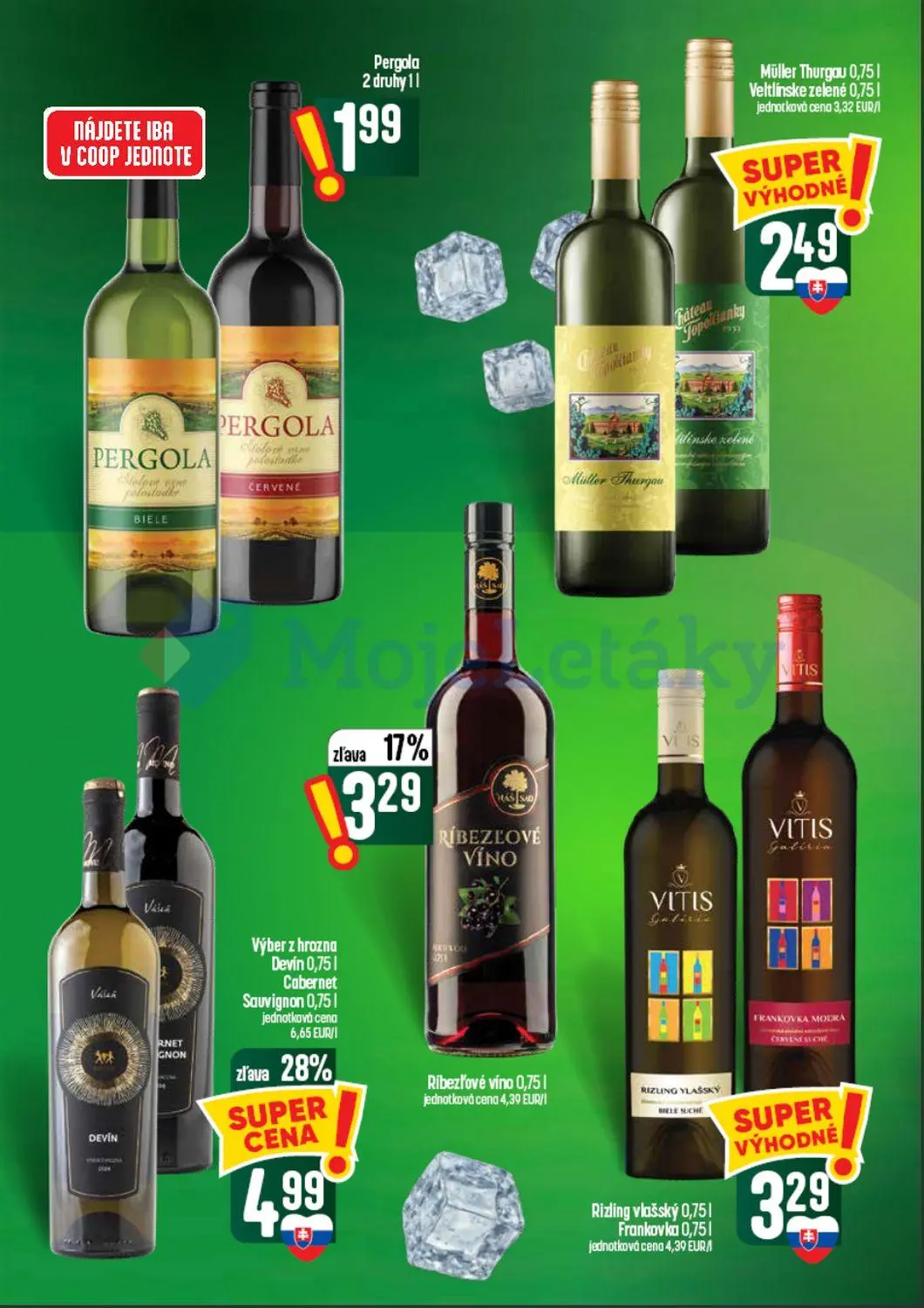 Coop Tempo leták, strana 52 z 60 — Výber z hrozna Devín, Cabernet Sauvignon, Ríbezľové víno