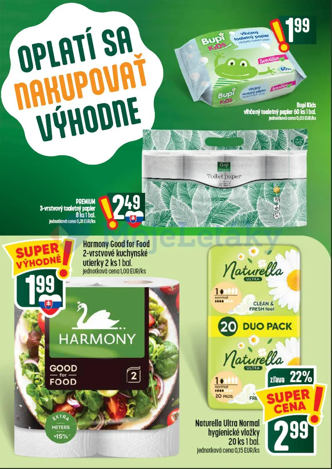 Coop Tempo leták, strana 58 z 60 — Naturella Ultra Normal hygienické vložky, Bupi Kids vlhčený toaletný papier, PREMIUM 3-vr…