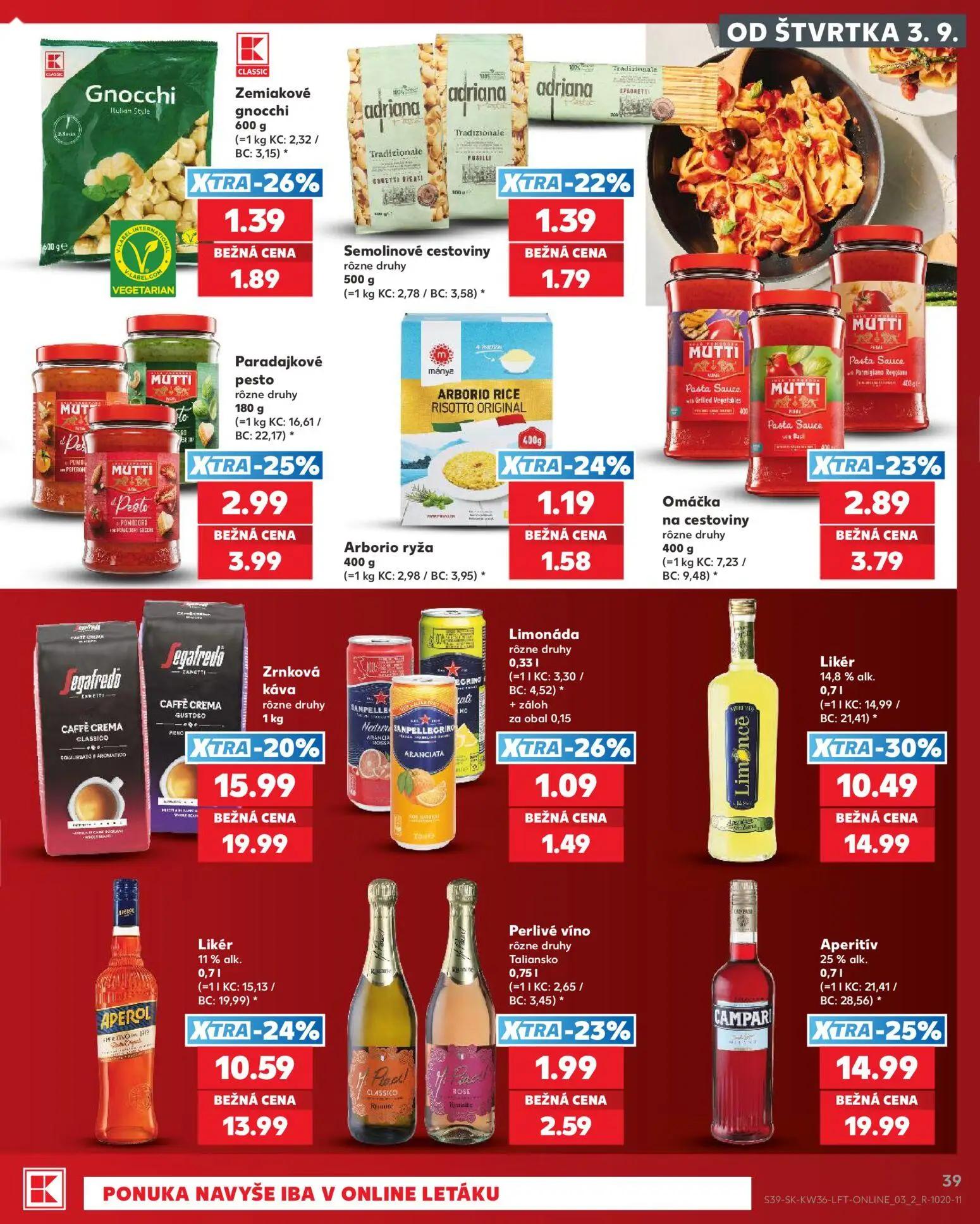 Kaufland leták, strana 39 z 80 — Aperitív, Likér, Likér