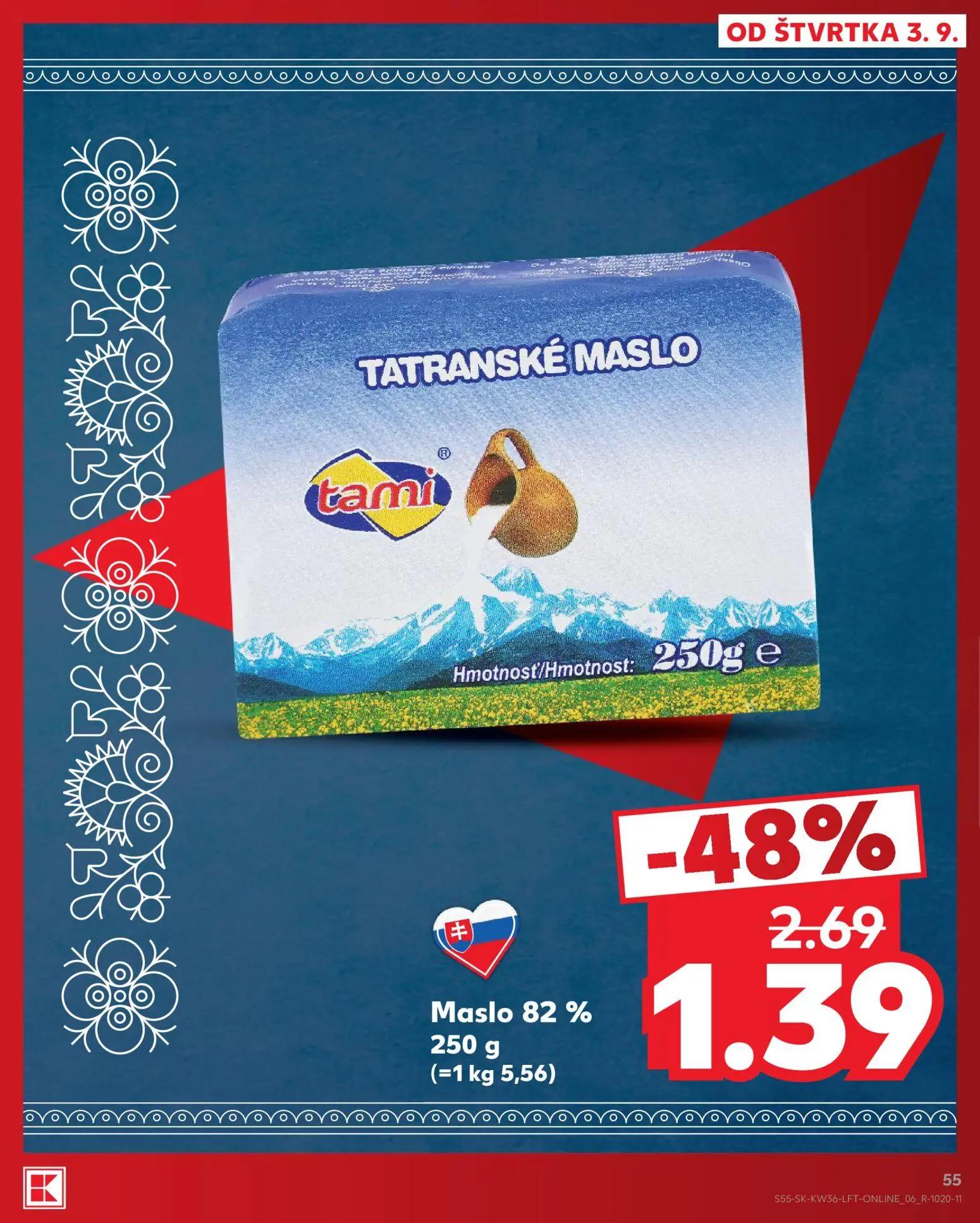 Kaufland leták, strana 55 z 80 — TATRANSKÉ MASLO