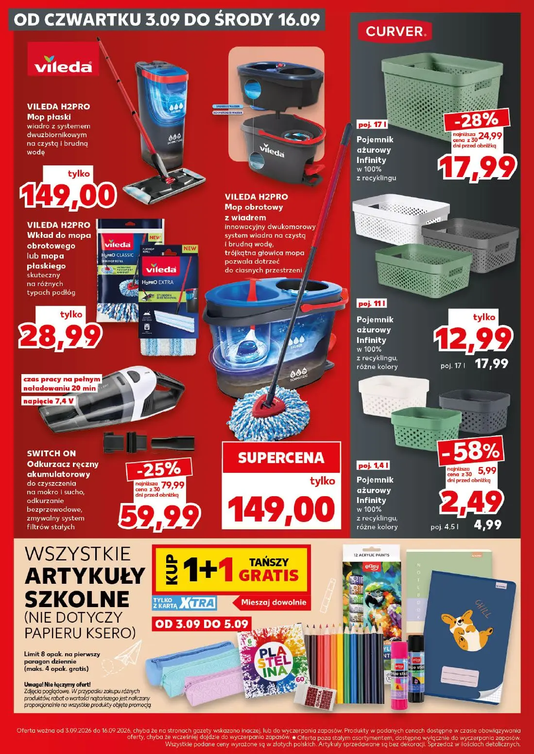 Kaufland gazetka, strona 20 z 20 — VILEDA H2PRO Mop płaski, VILEDA H2PRO Mop obrotowy z wiadrem, VILEDA H2PRO Wkład do mopa …