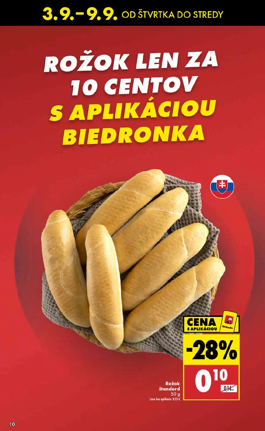 Biedronka leták, strana 10 z 48 — Rožok štandard