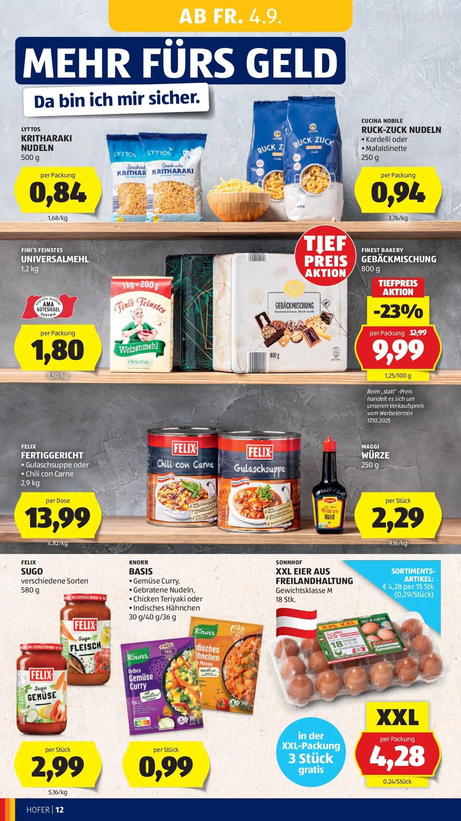 Hofer Prospekt, Seite 18 von 44 — FINEST BAKERY GEBÄCKMISCHUNG