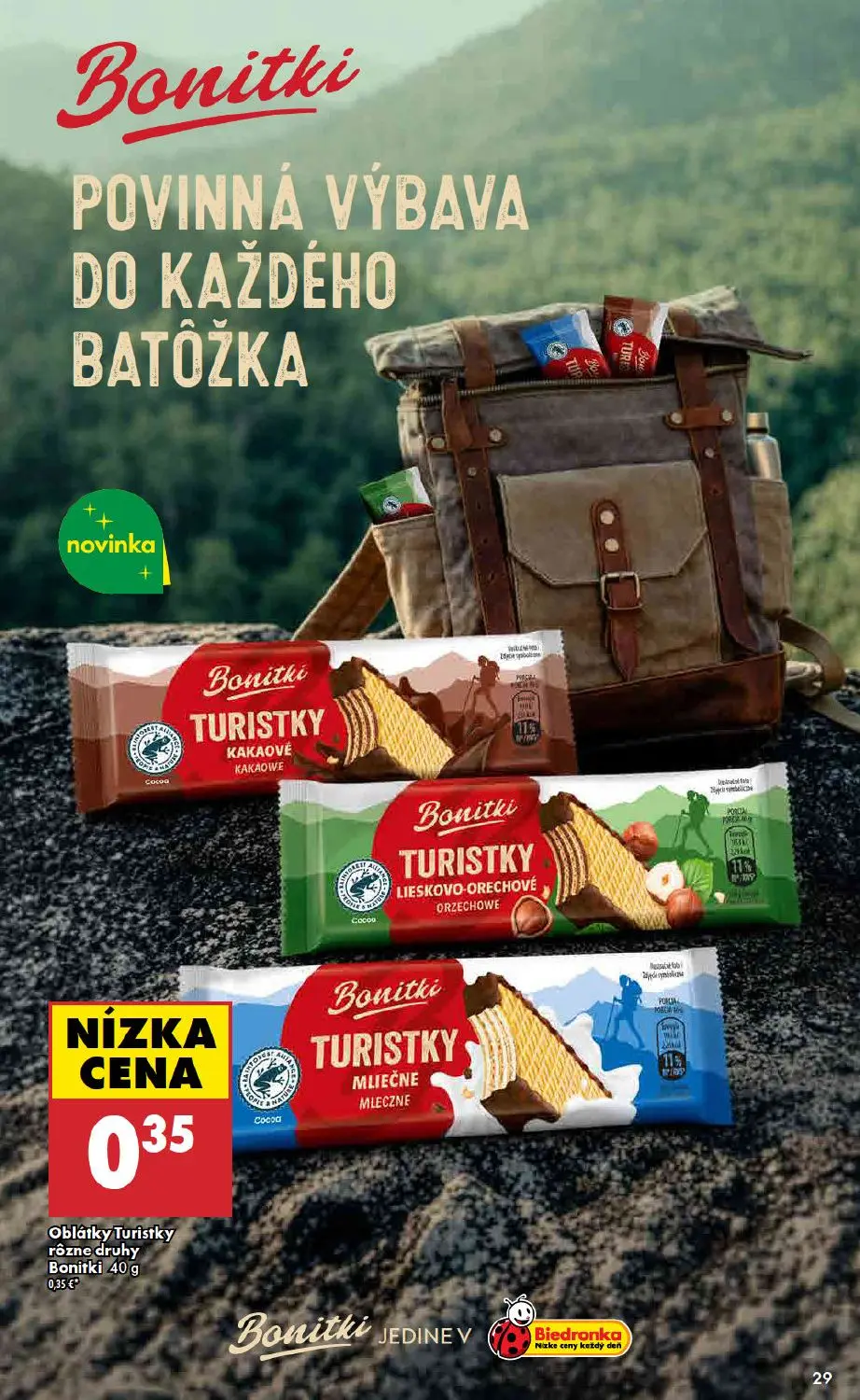 Biedronka leták, strana 29 z 48 — Oblátky Turistky rôzne druhy Bonitki
