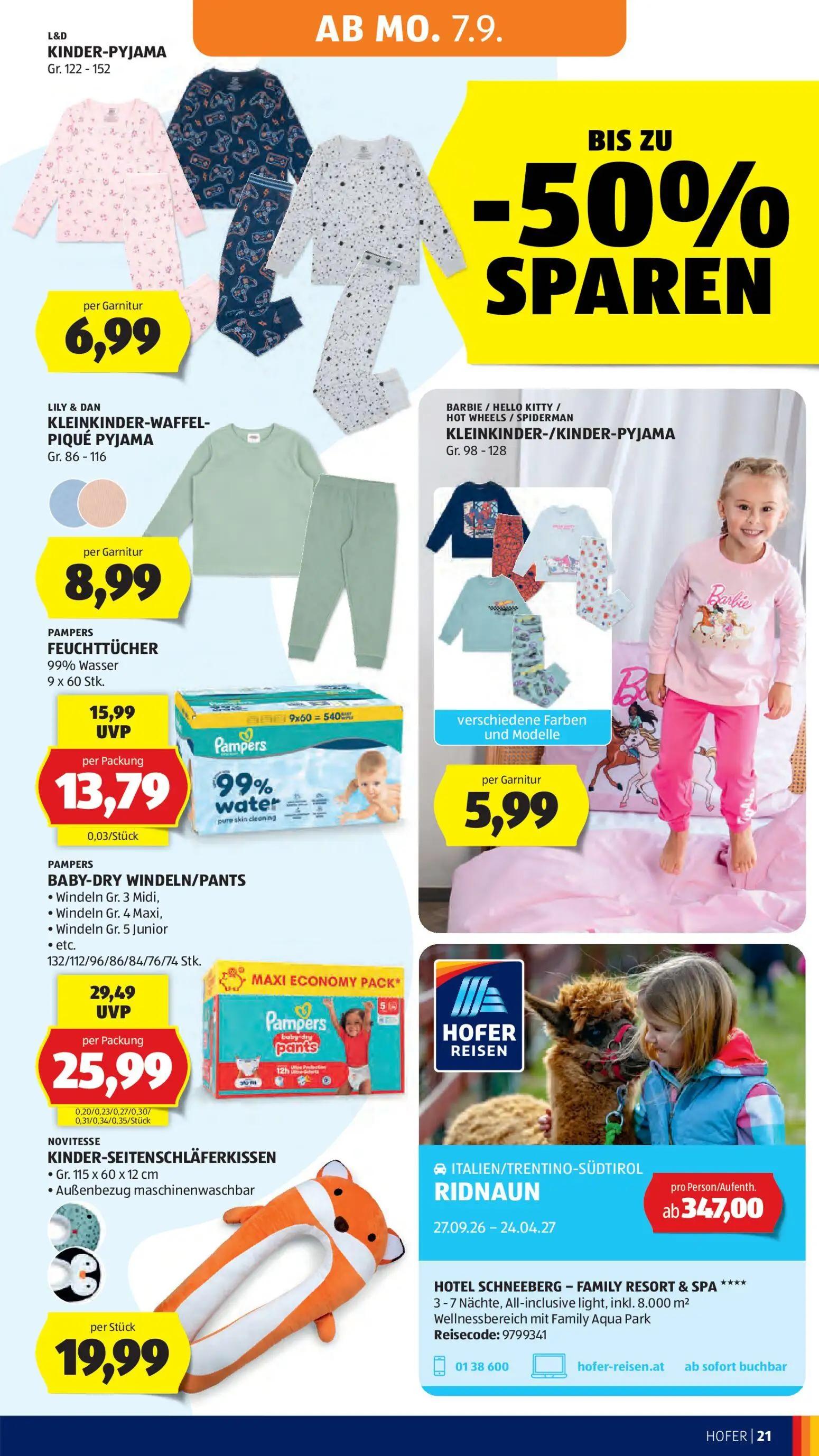 Hofer Prospekt, Seite 29 von 44 — KINDER-PYJAMA, KLEINKINDER-WAFFEL-PIQUÉ PYJAMA, KLEINKINDER-/KINDER-PYJAMA