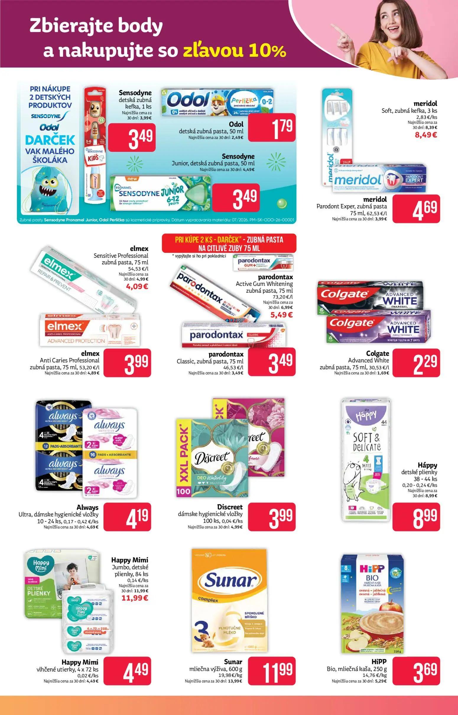 Teta Drogerie leták, strana 9 z 18 — Sensodyne detská zubná kefka, Odol detská zubná pasta, Sensodyne Junior, detská zubná p…