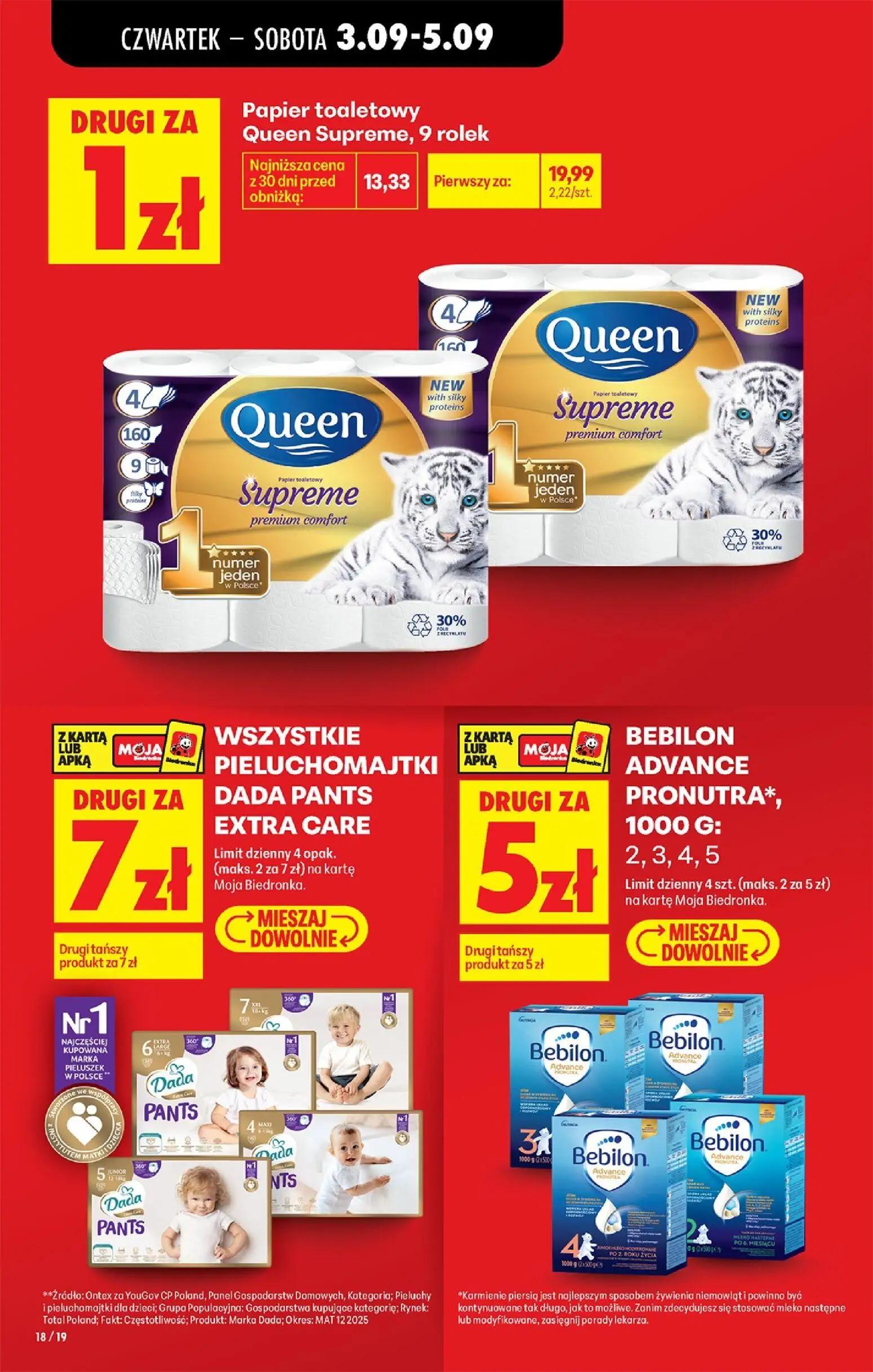 Biedronka gazetka, strona 18 z 75 — Papier toaletowy Queen Supreme, 9 rolek