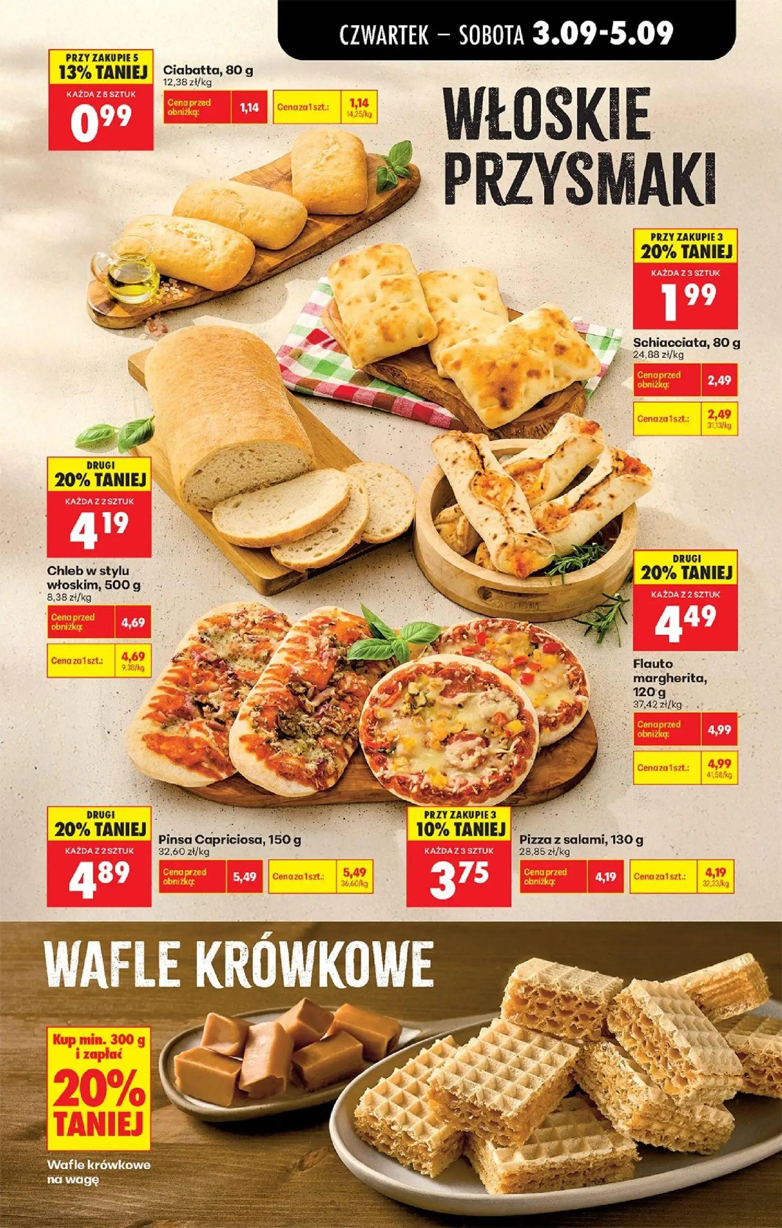 Biedronka gazetka, strona 41 z 75 — Pinsa Capriciosa, 150 g, Chleb w stylu włoskim, 500 g, Flauto margherita, 120 g