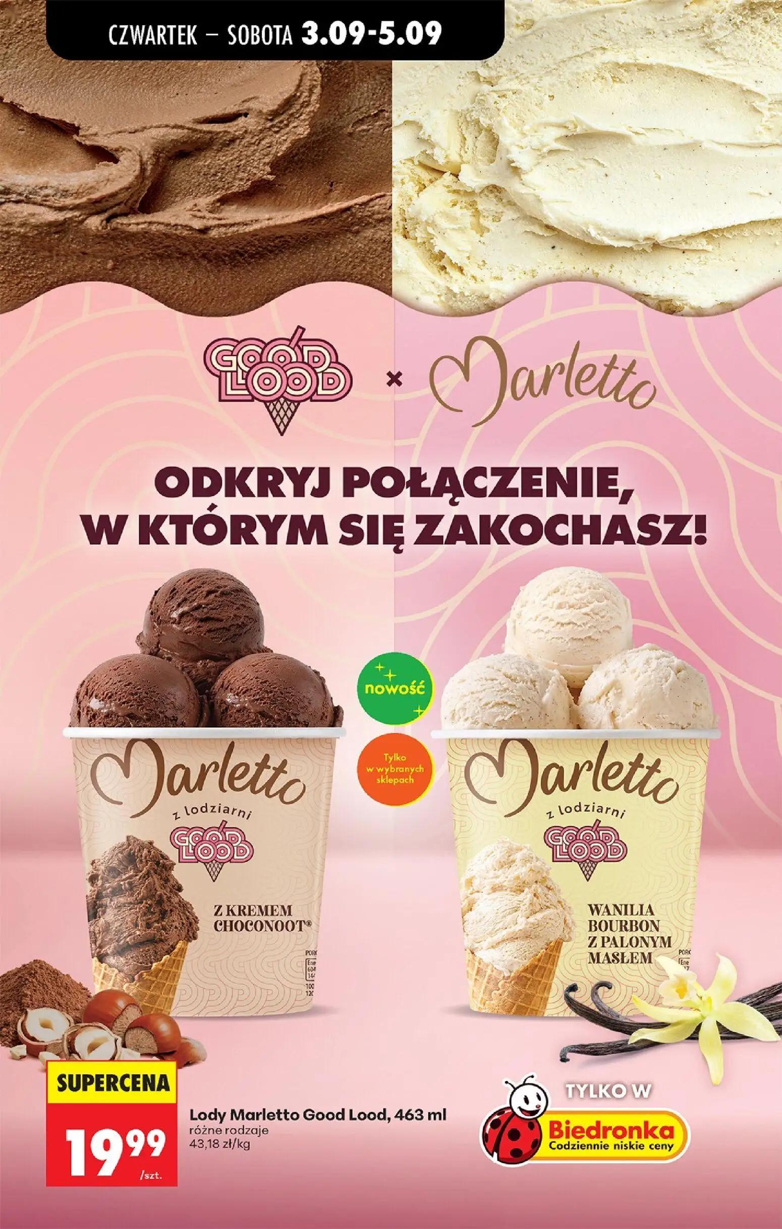 Biedronka gazetka, strona 54 z 75 — Lody Marletto Good Lood