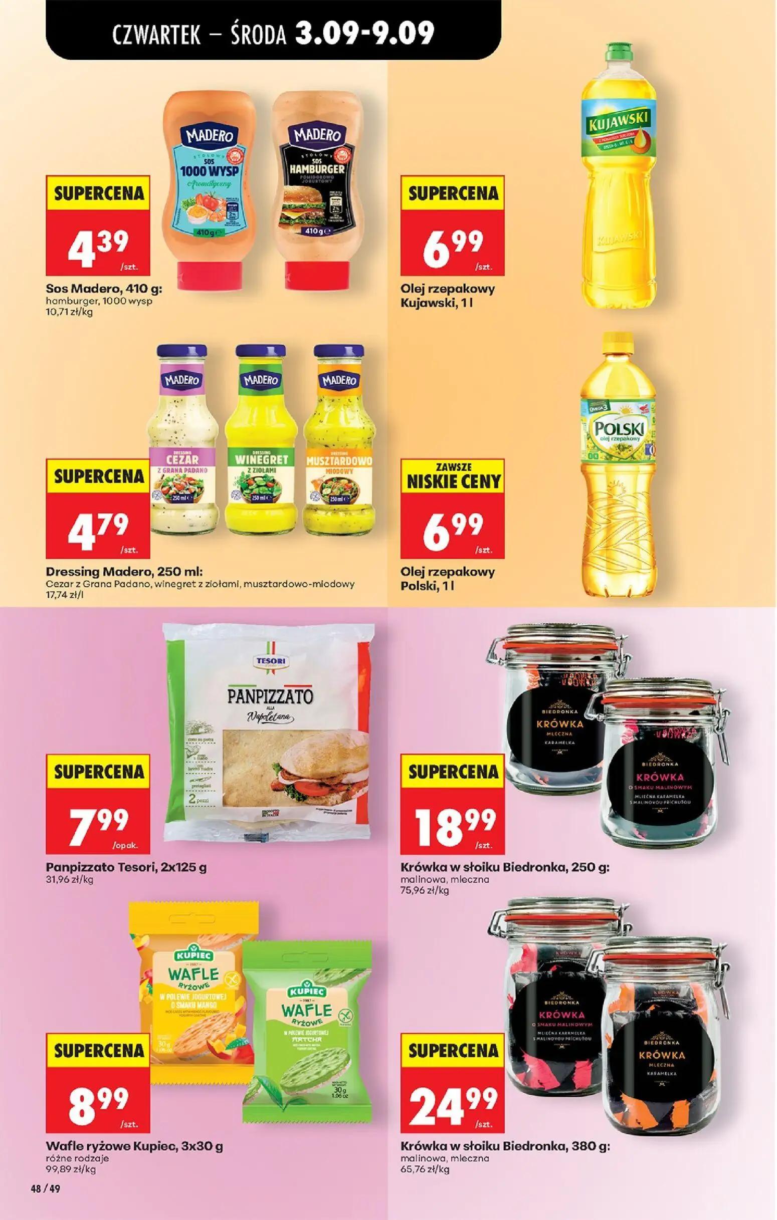 Biedronka gazetka, strona 56 z 75 — Sos Madero, 410 g: hamburger, 1000 wysp, Dressing Madero