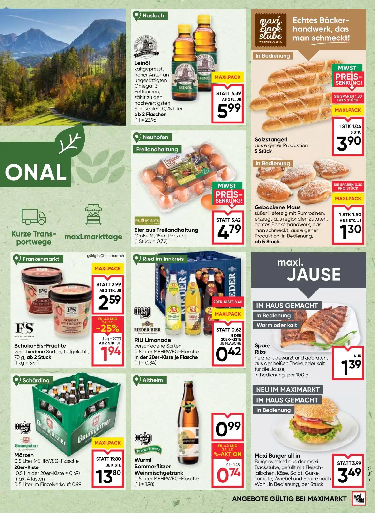 Maximarkt Prospekt, Seite 5 von 24 — Märzen, Schoko-Eis-Früchte, Eier aus Freilandhaltung