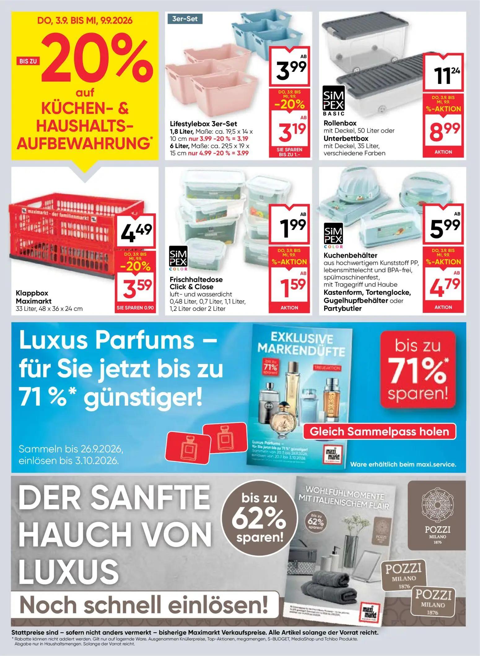 Maximarkt Prospekt, Seite 16 von 24 — Rollenbox, Kuchenbehälter, Lifestylebox 3er-Set