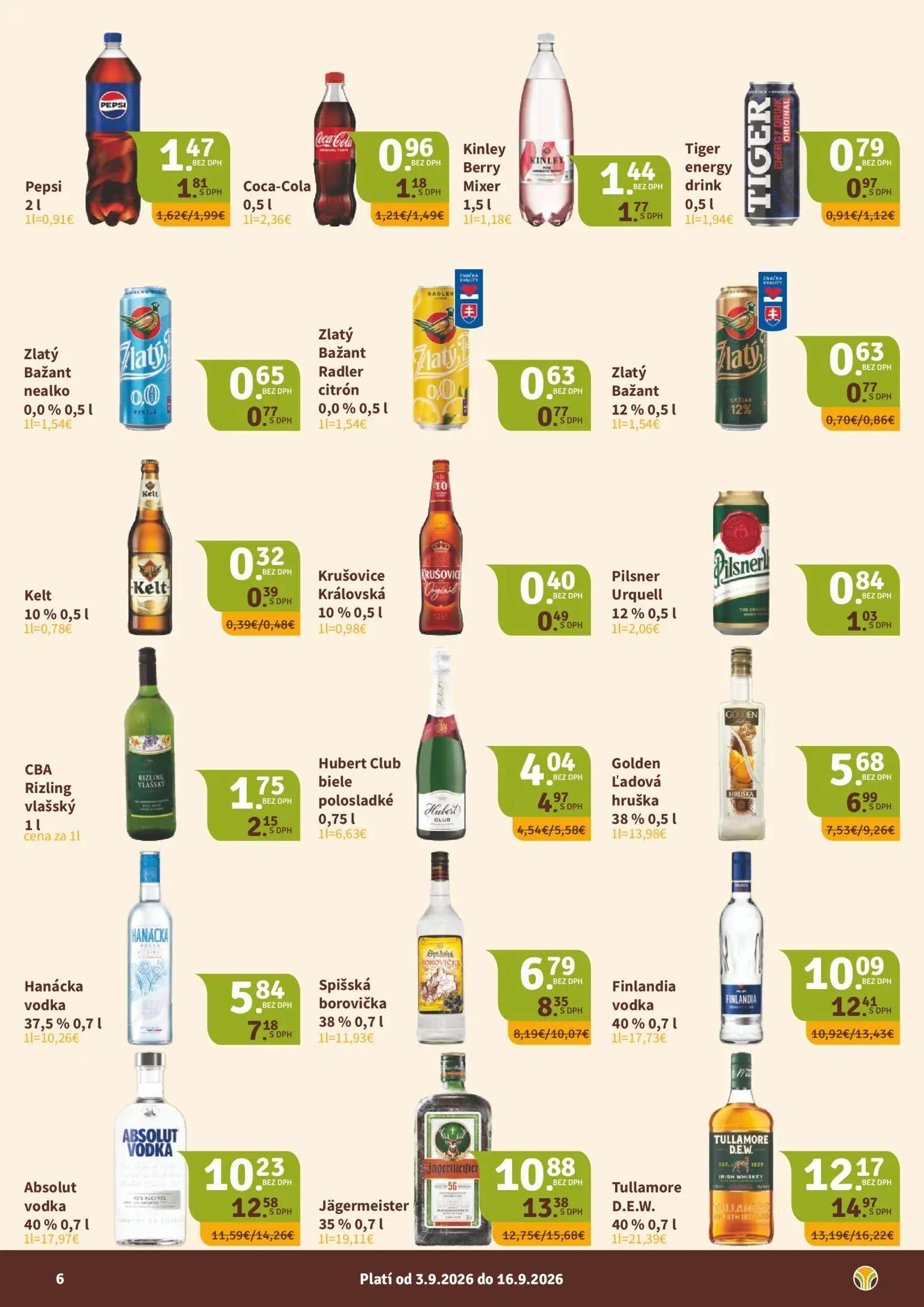 Nitrazdroj leták, strana 6 z 8 — Pepsi, Coca-Cola, Kinley Berry Mixer