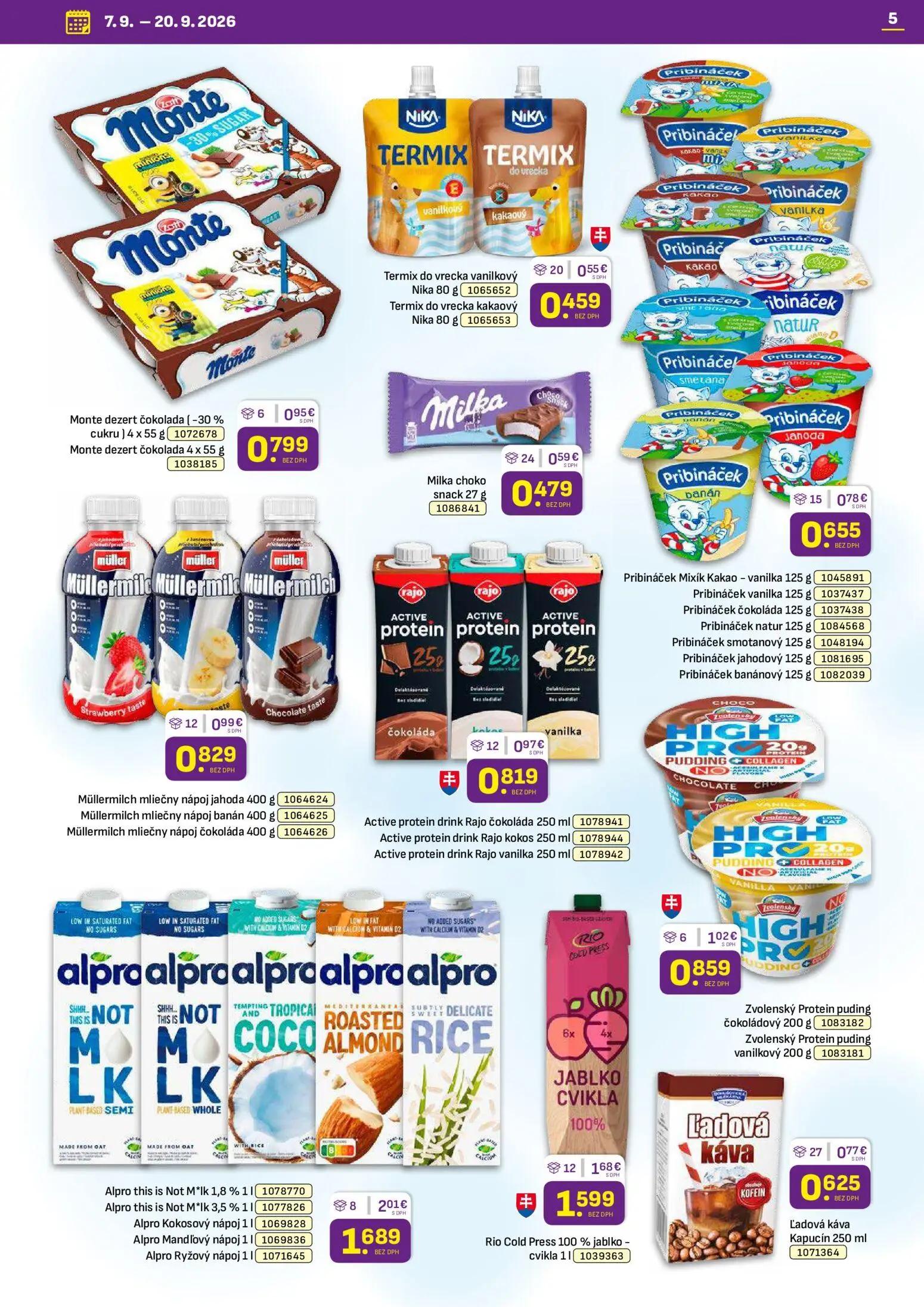 Libex leták, strana 5 z 36 — Alpro this is Not M*lk 1,8%, Alpro this is Not M*lk 3,5%, Alpro Kokosový nápoj