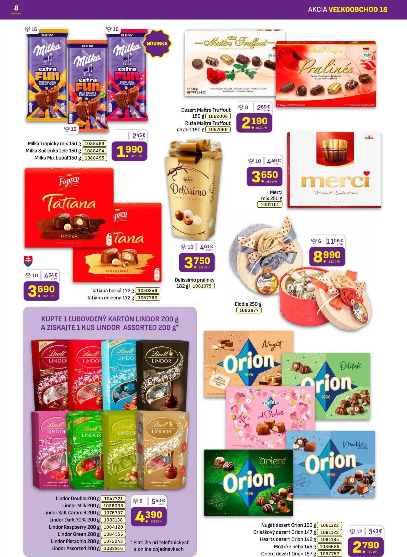 Libex leták, strana 8 z 36 — Milka Tropický mix, Milka Sušienka želé, Milka Mix bobúľ