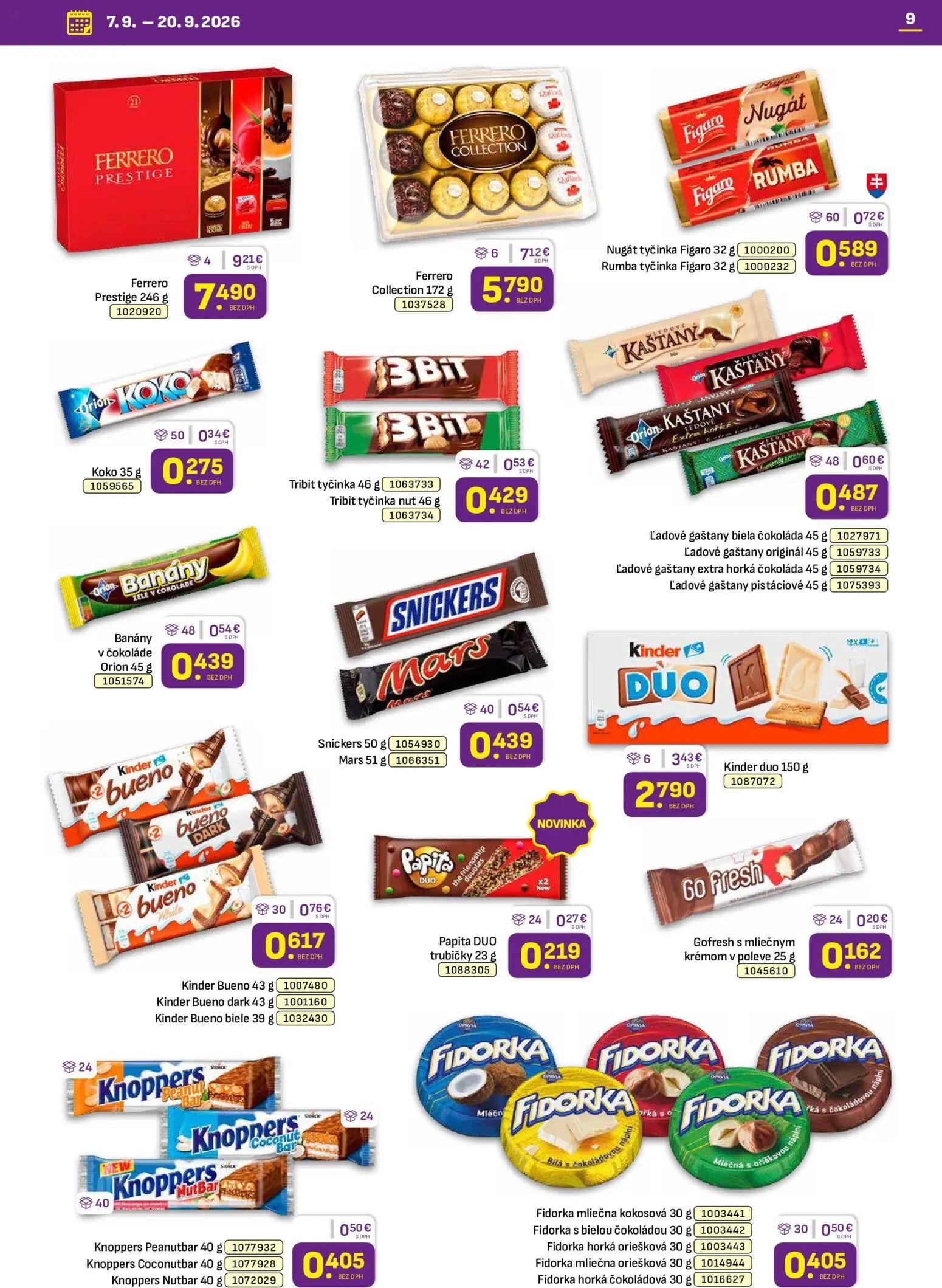 Libex leták, strana 9 z 36 — Ferrero Prestige, Ferrero Collection, Kinder duo