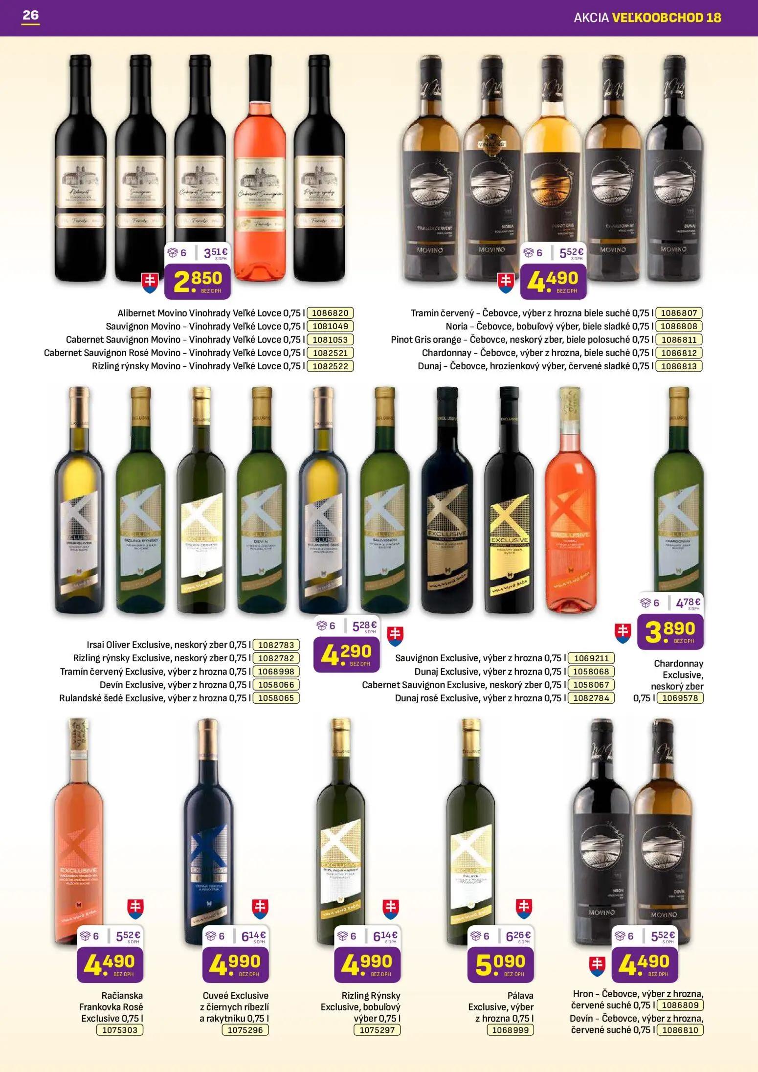 Libex leták, strana 26 z 36 — Alibernet Movino Vinohrady Veľké Lovce, Sauvignon Movino - Vinohrady Veľké Lovce, Cabernet Sau…