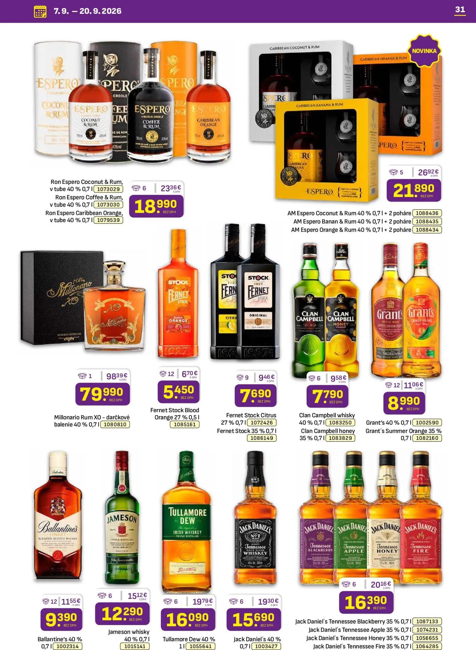 Libex leták, strana 31 z 36 — Ron Espero Coconut & Rum, Ron Espero Coffee & Rum, Ron Espero Caribbean Orange