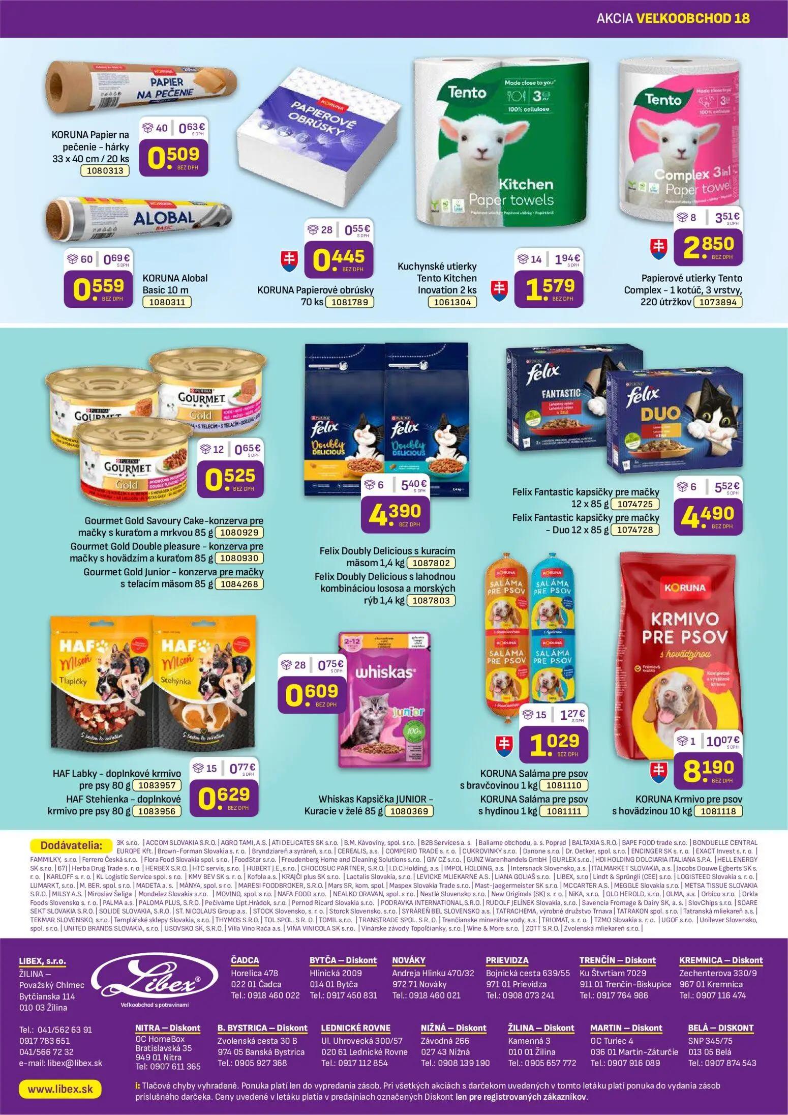 Libex leták, strana 36 z 36 — KORUNA Krmivo pre psov s hovädzinou, Felix Fantastic kapsičky pre mačky, Felix Doubly Deliciou…